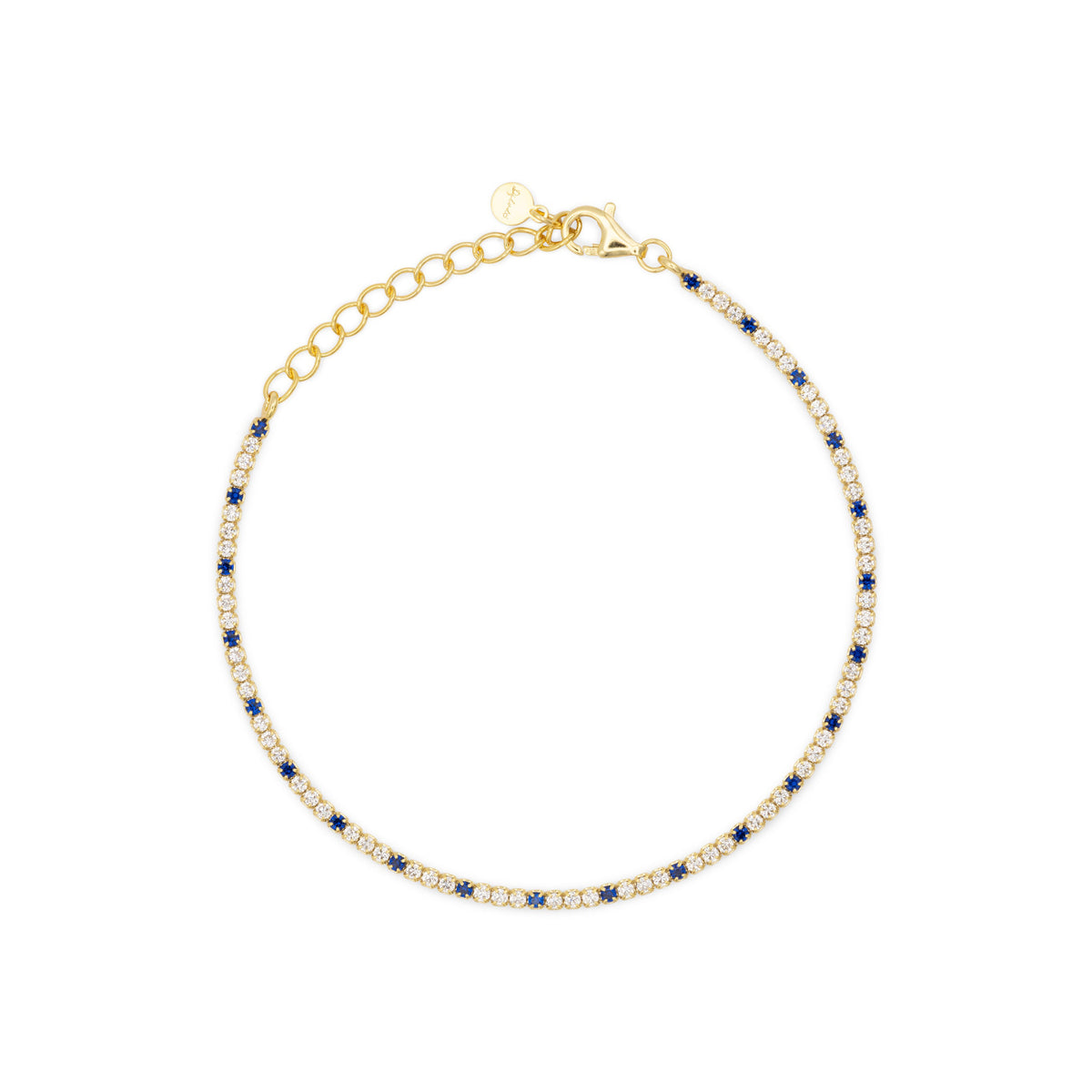 Bracciale Dilvdò tennis 1,5 mm oro blu