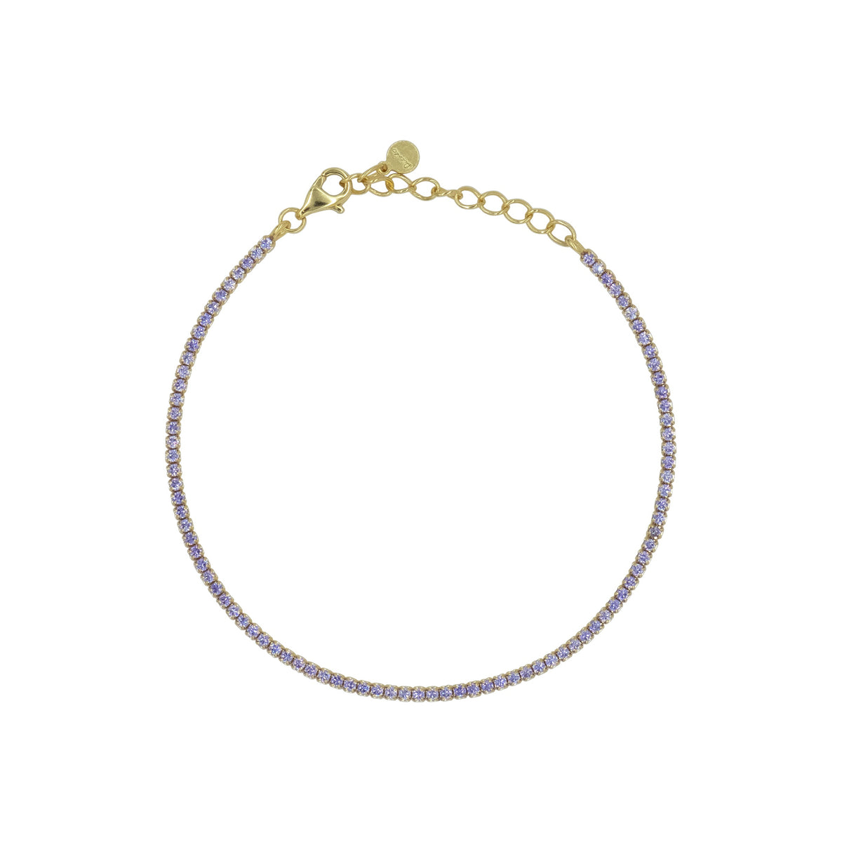 Bracciale Dilvdò tennis 1,5 mm oro lavanda