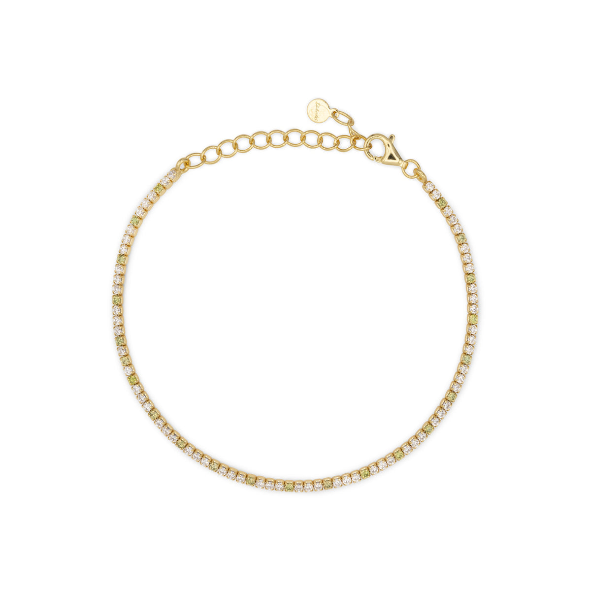 Bracciale Dilvdò tennis 1,5 mm oro verde