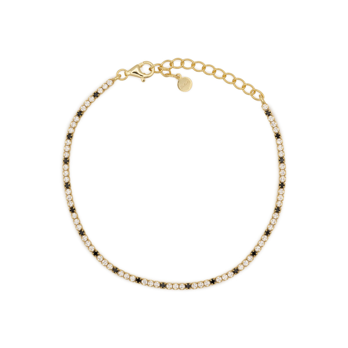 Bracciale Dilvdò tennis 1,5 mm oro nero