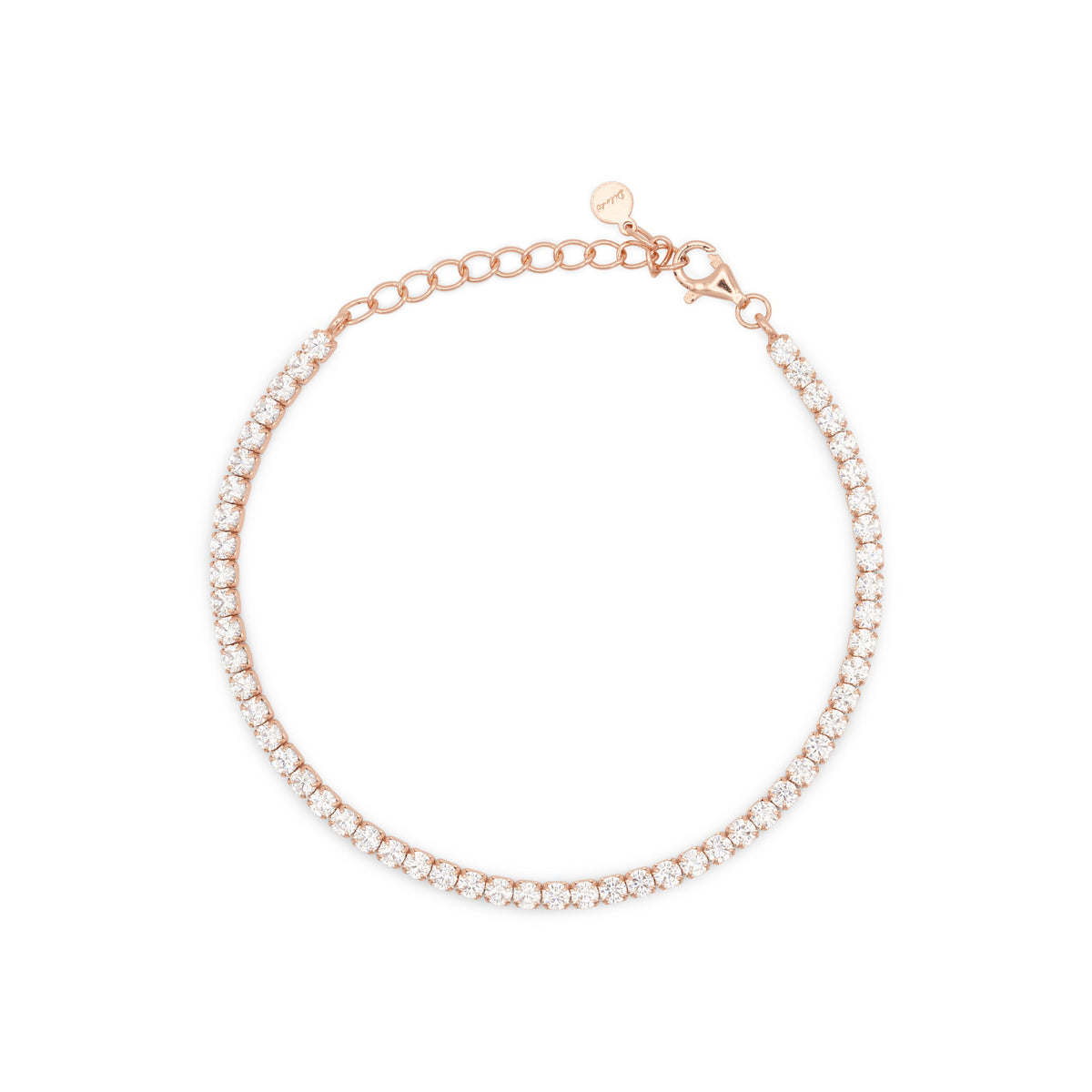 Bracciale Dilvdò tennis 2,5 mm oro rosa