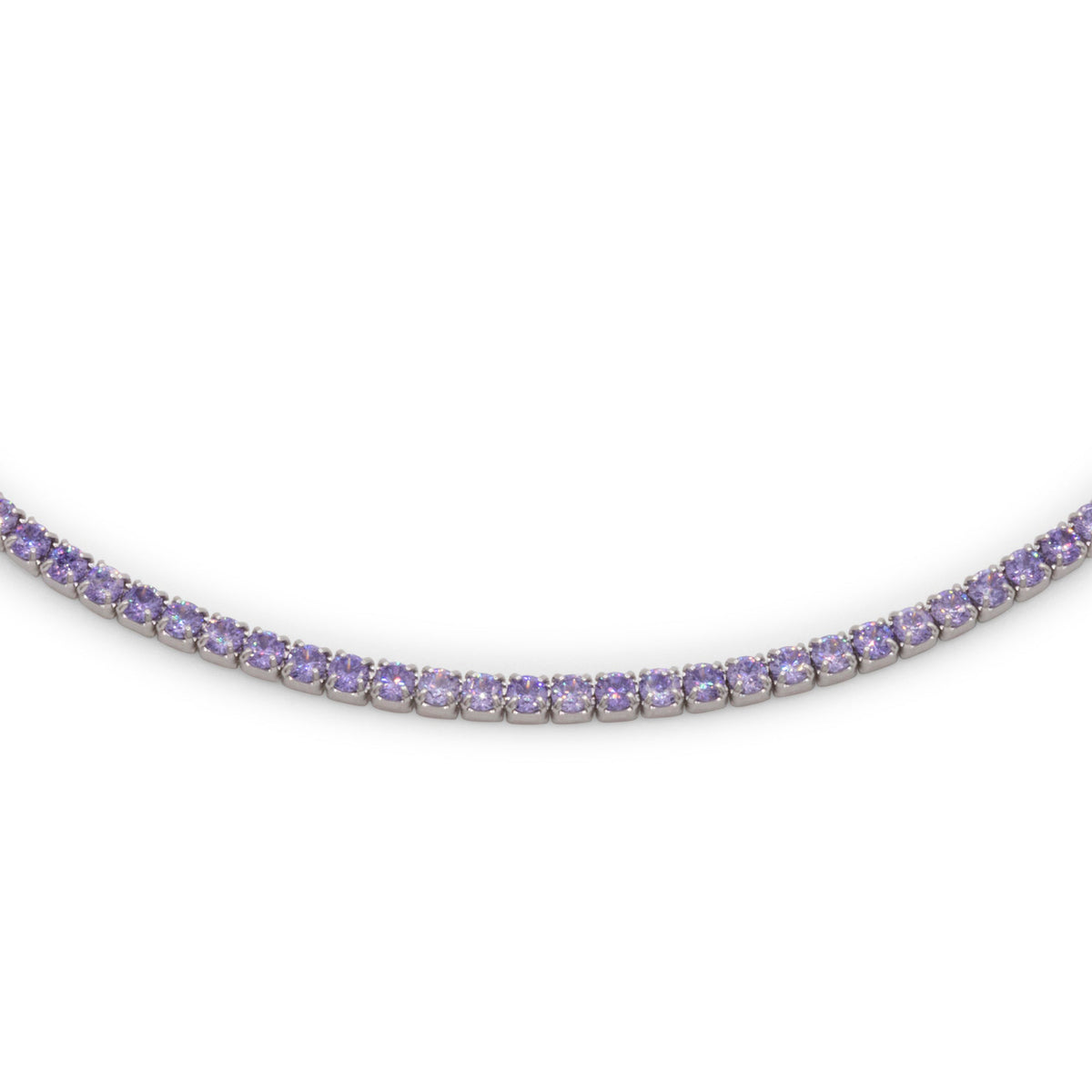 Collana Dilvdò choker tennis lilla