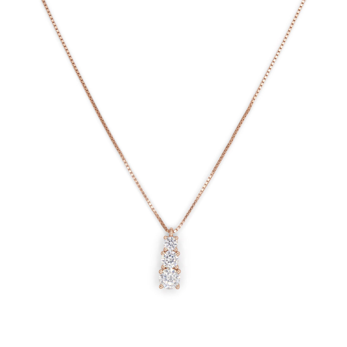 Collana Dilvdò pendente degradè in argento oro rosa donna