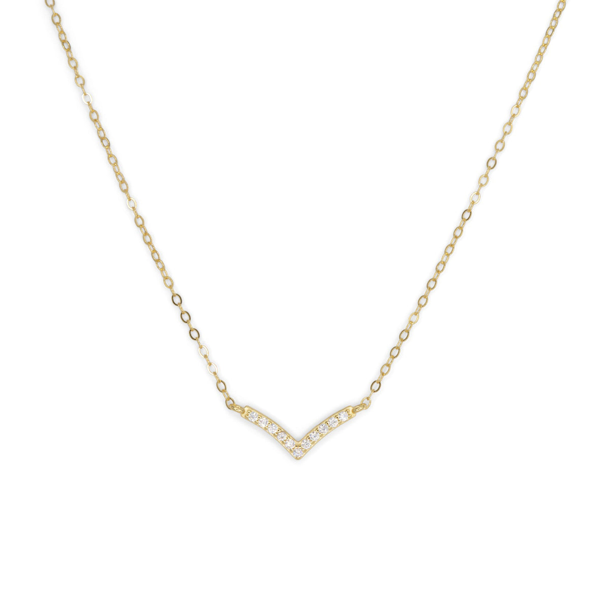 Collana Dilvdò a V in argento oro donna