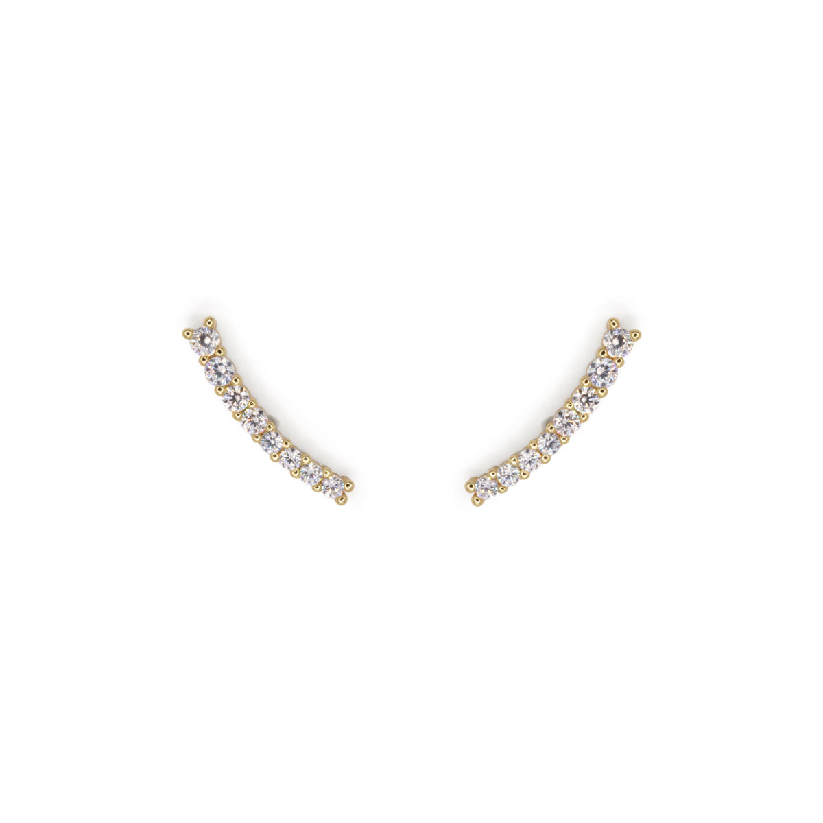 Orecchini Dilvdò light curve in argento oro donna