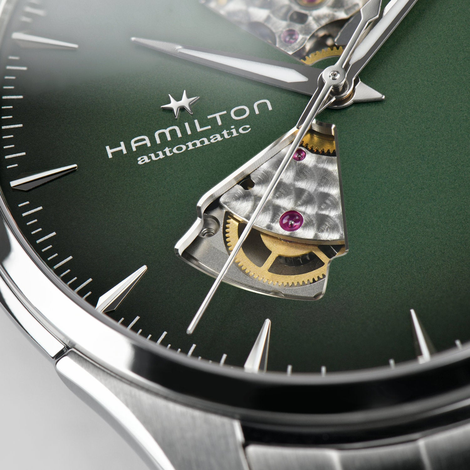 Hamilton - Jazzmaster Open Heart Auto 40mm Verde