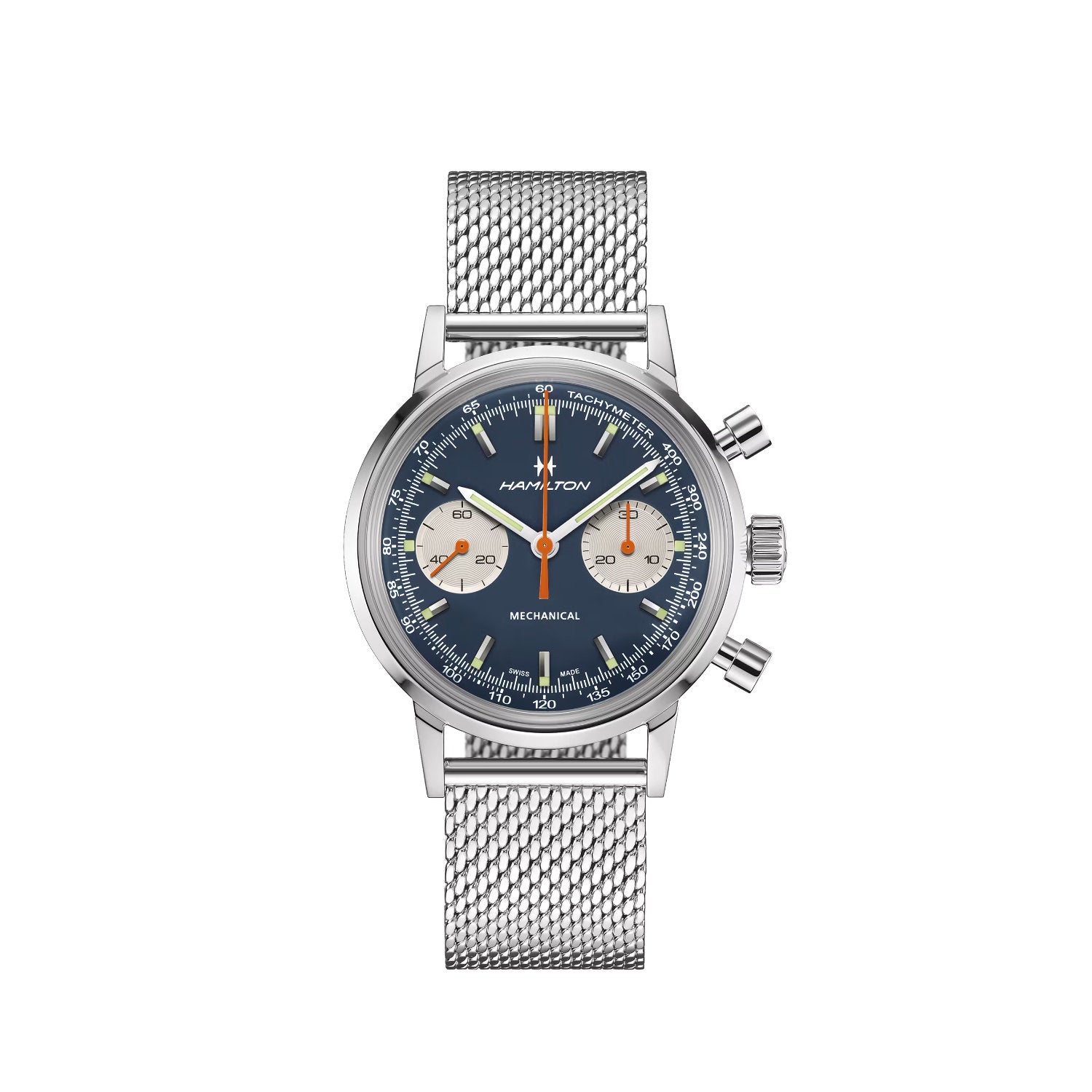 Hamilton - Orologio American Classic Intra-Matic Chronograph H 40mm Blu