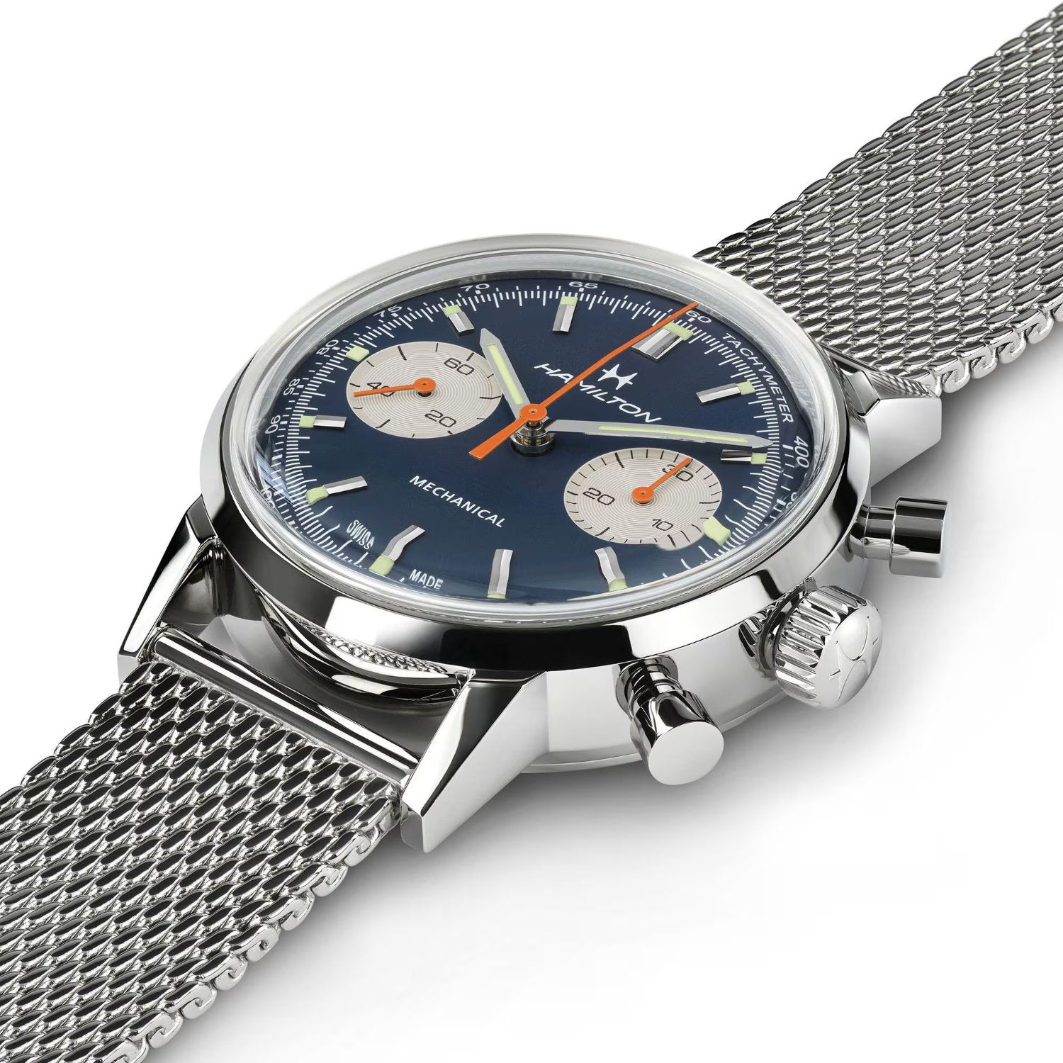 Hamilton - Orologio American Classic Intra-Matic Chronograph H 40mm Blu