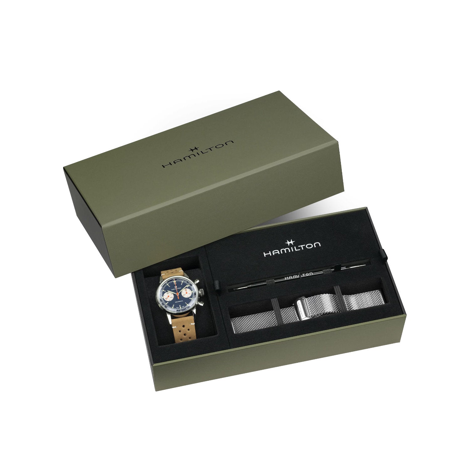 Hamilton - Orologio American Classic Intra-Matic Chronograph H 40mm Blu