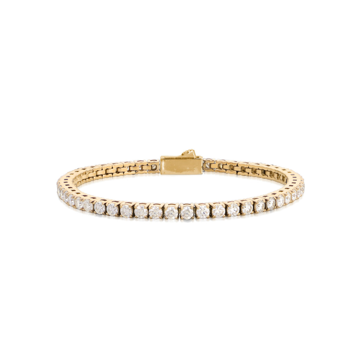 John Richmond - Bracciale Tennis in lega di titanio gold IP e Brillanti
