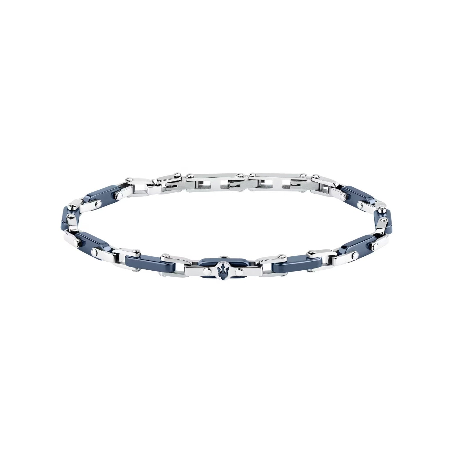 Maserati - Bracciale Ceramic Acciaio Blu