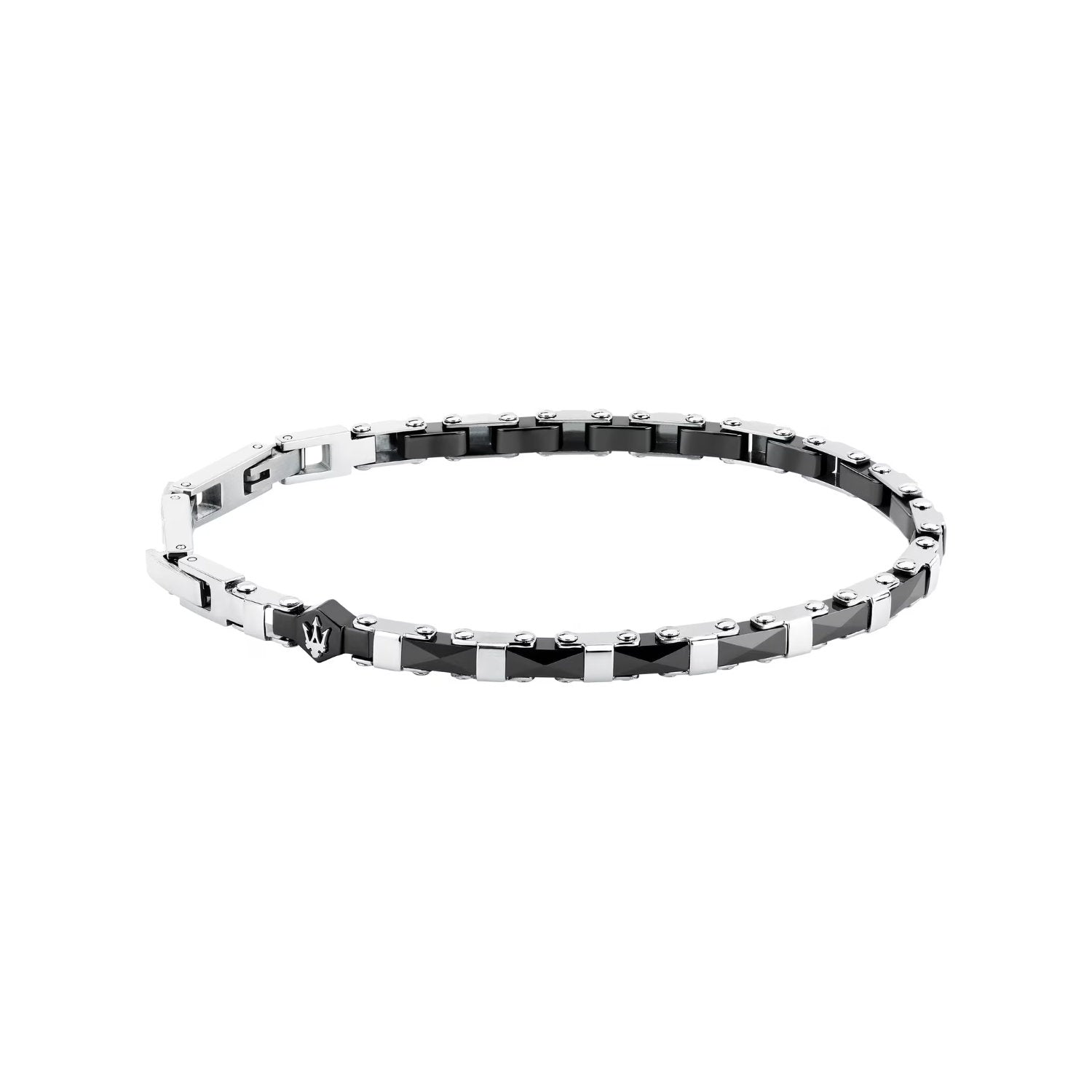 Maserati - Bracciale Ceramic Acciaio Nero