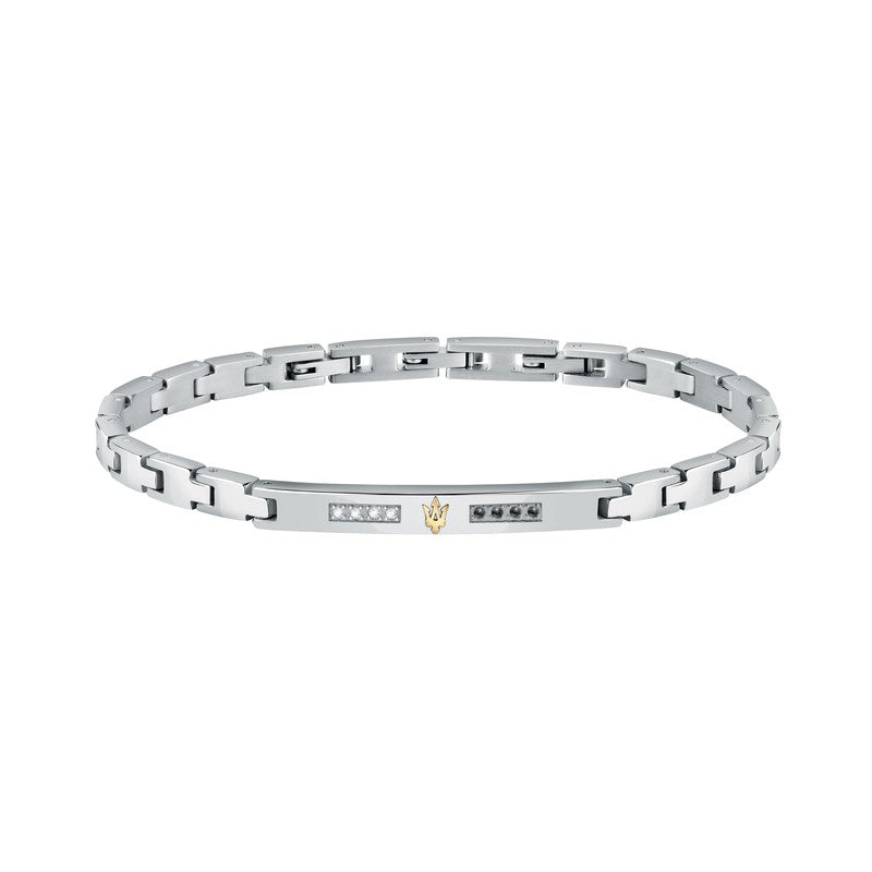 Maserati - Diamonds Br Tag Br Ss Yg Diam White 22cm