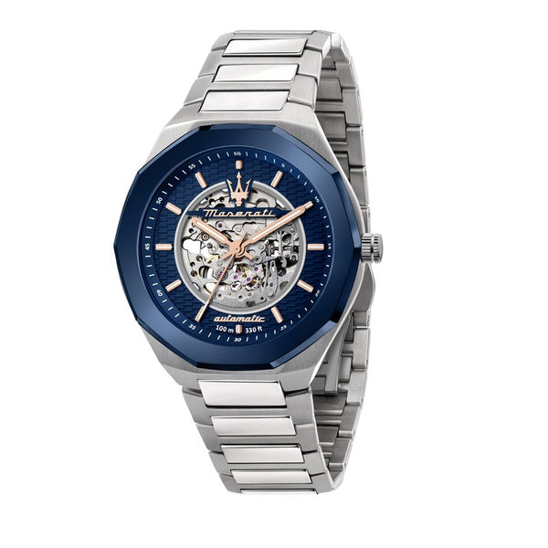 Maserati - Stile 45mm Auto Blue Dial Br ss