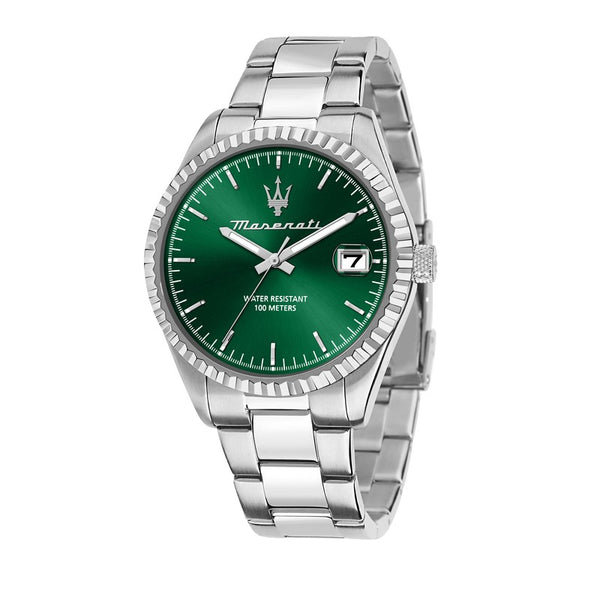 Maserati - Competizione 43mm 3h Green Dial Ss br