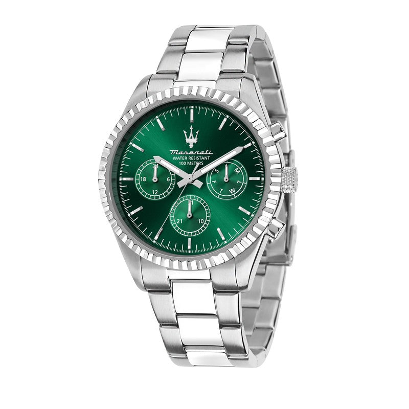 Maserati - Competizione 43mm Mult Green Dial Ss br