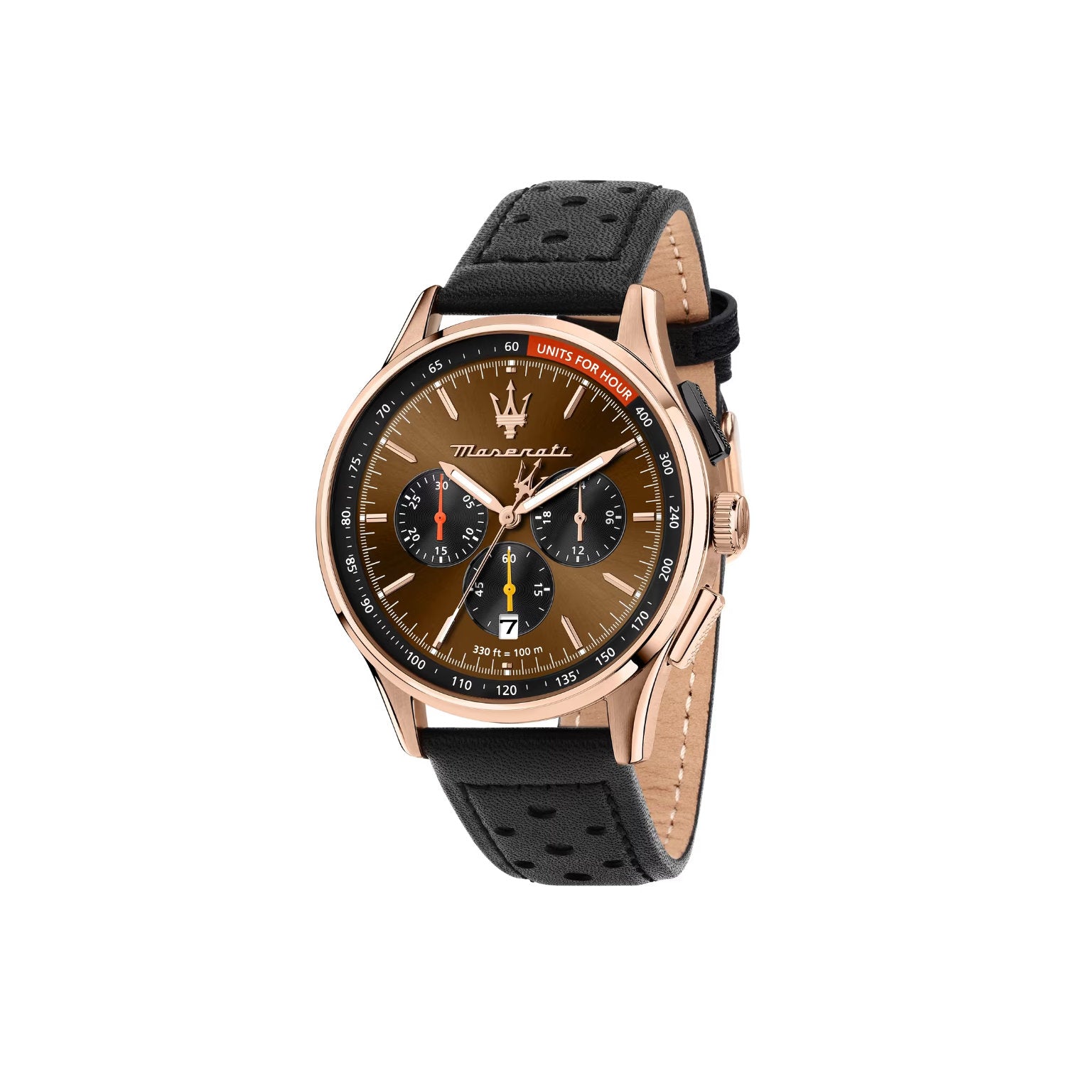Maserati - Orologio Sorpasso Crono 42mm Quarzo Marrone Pelle