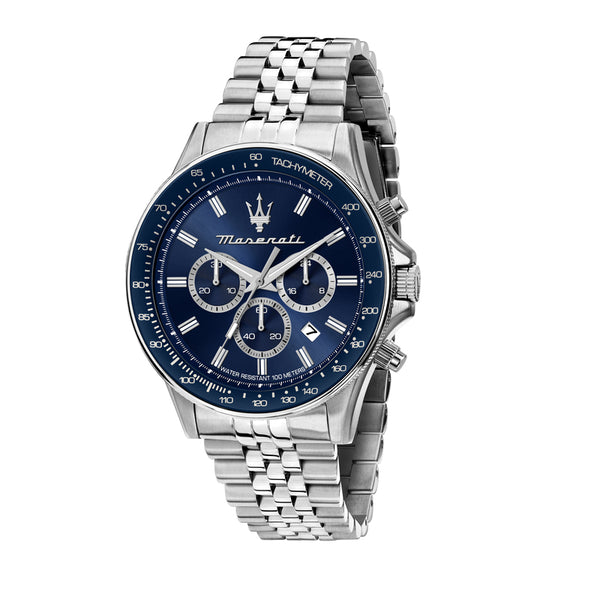 Maserati - Sfida 44mm Chro Blue Dial Ss br