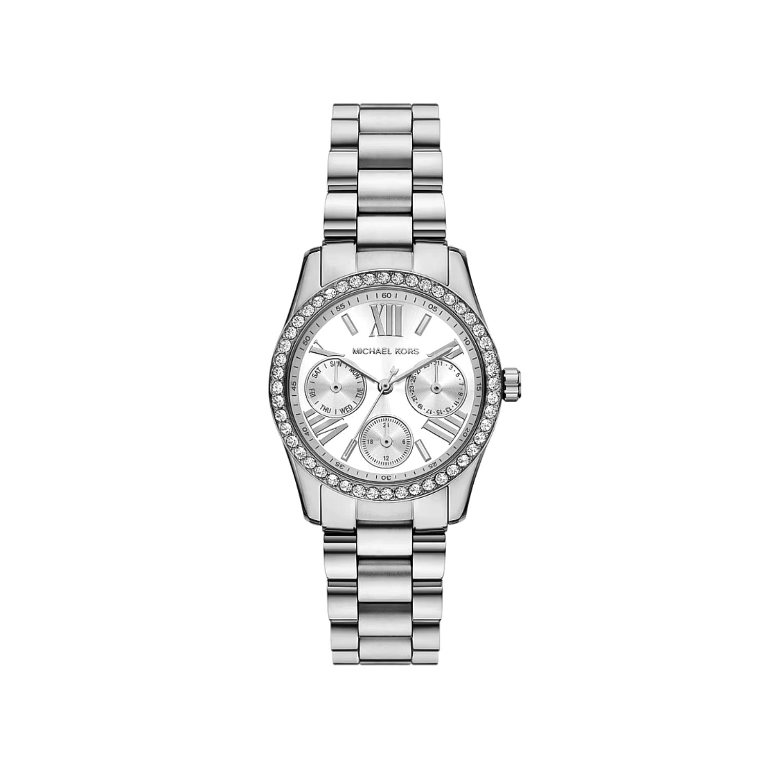 Michael Kors - Orologio Quarzo Lexington mini tonalità argento con pavé 33mm