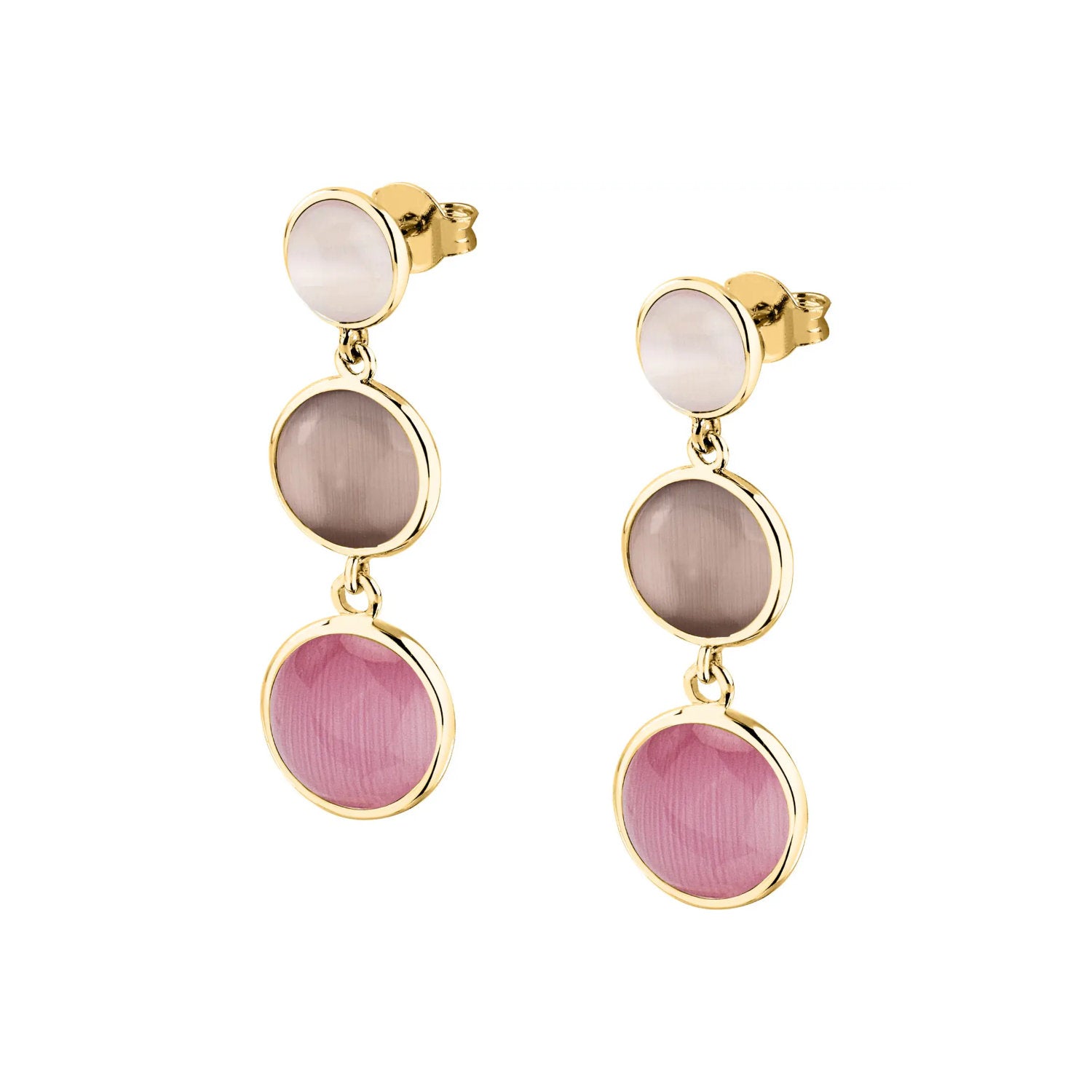 Morellato - Orecchini Venezia Argento dorato Cat Eye Rosa