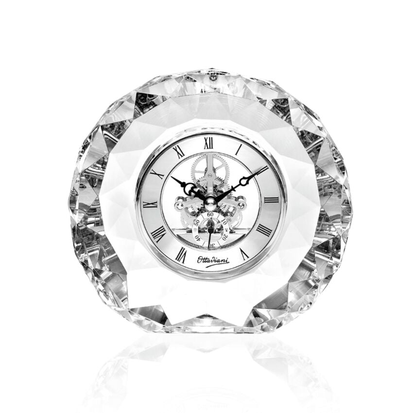 Ottaviani - Orologio in cristallo h. 15,5 cm