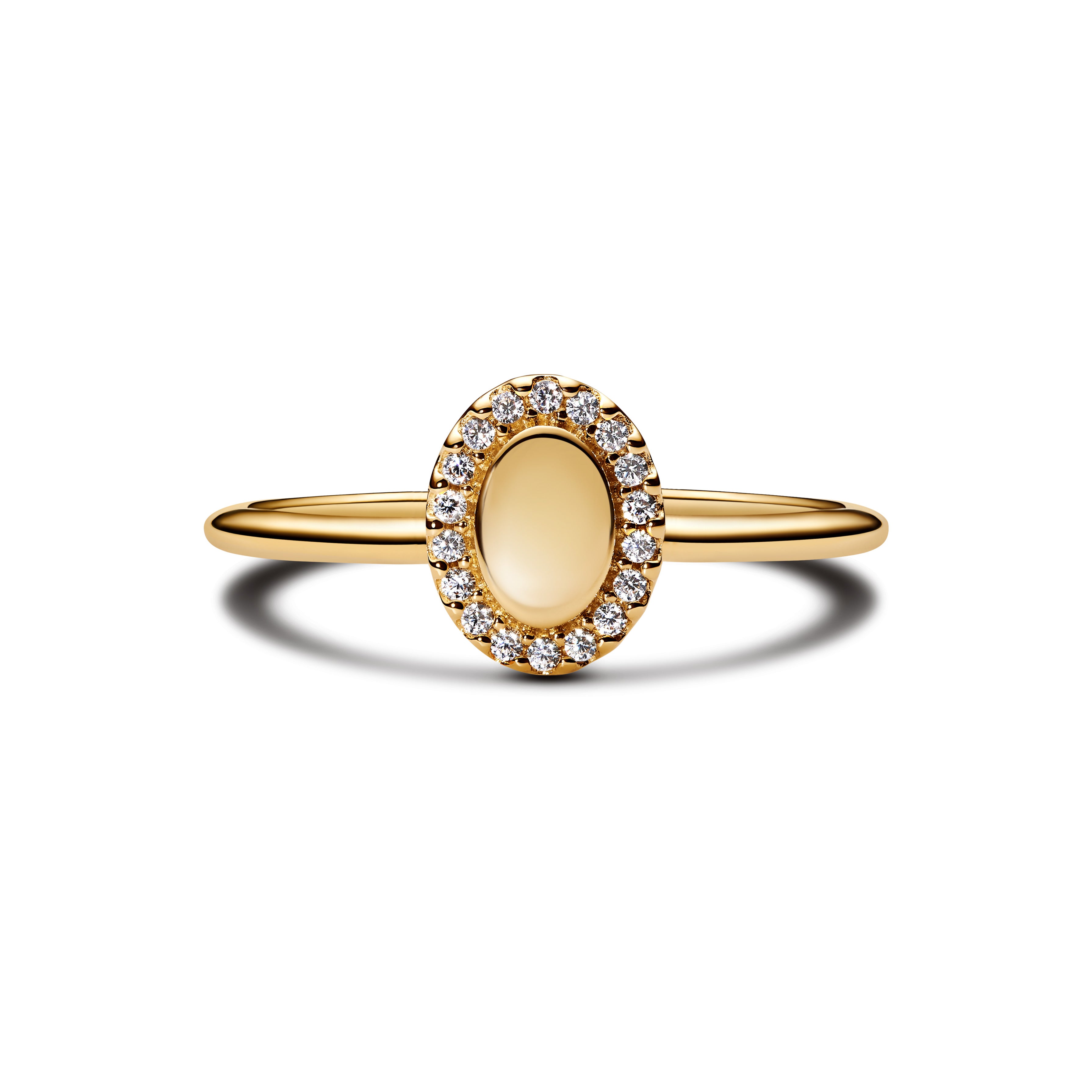 Pandora - Anello Ovale e Pavè da incidere