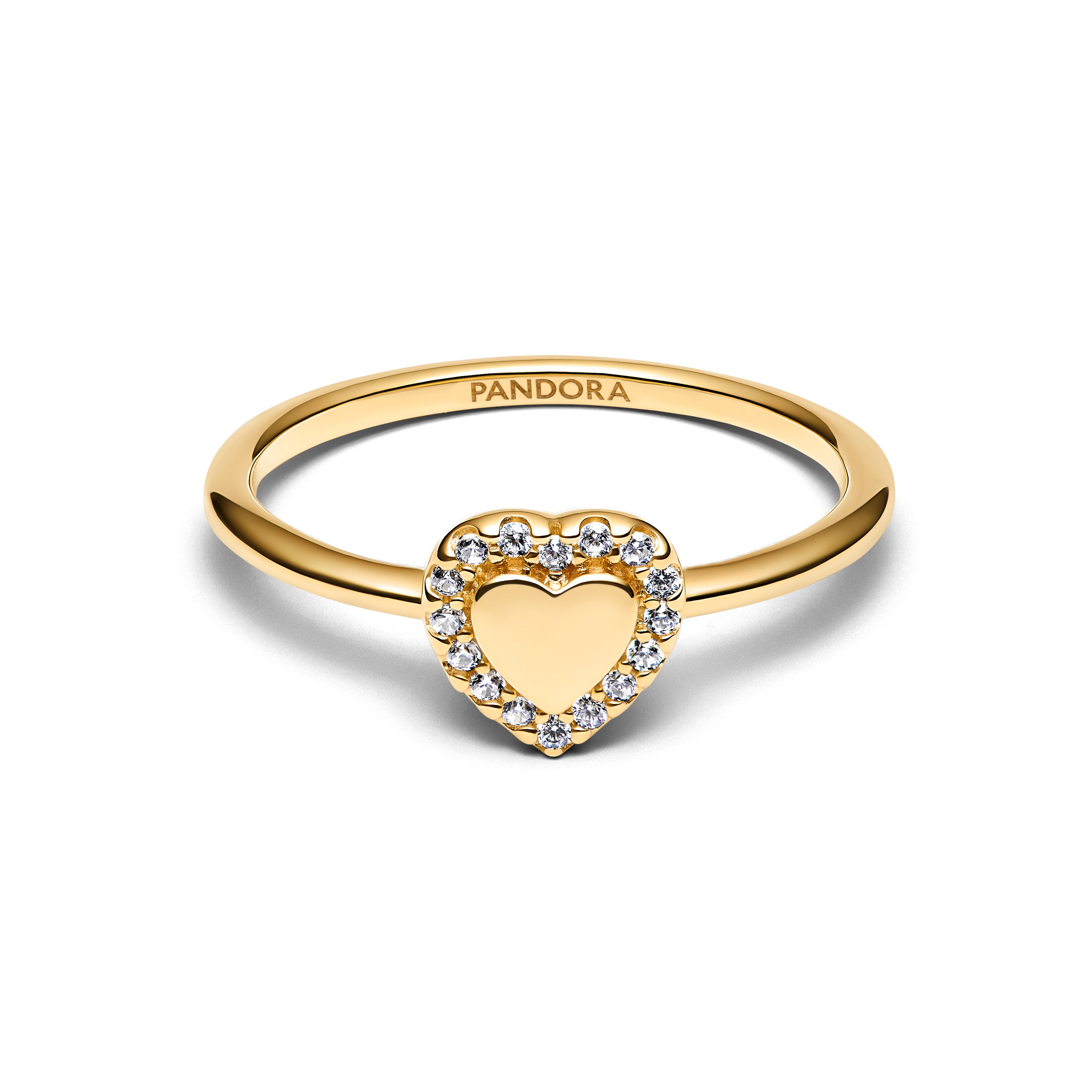 Pandora - Anello Cuore e Pavè da incidere