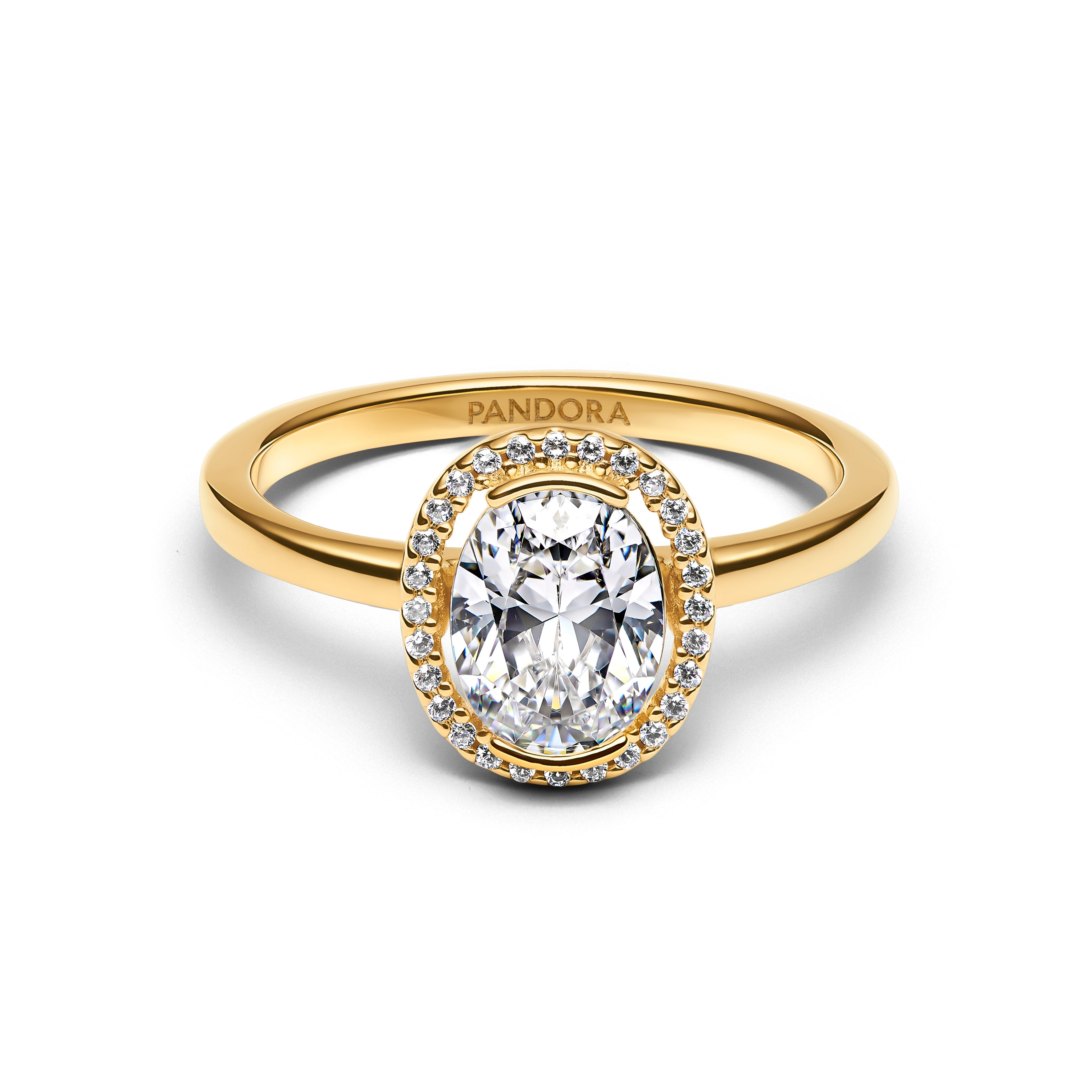 Pandora - Anello Punto Luce Ovale