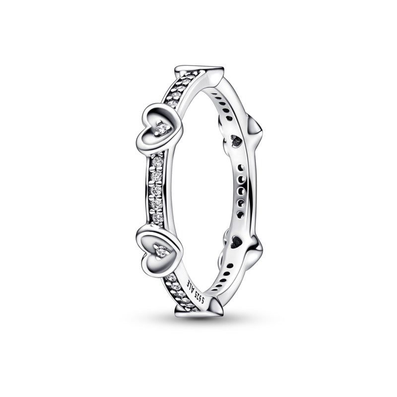 Pandora - Anello Cuori Radianti Luminosi