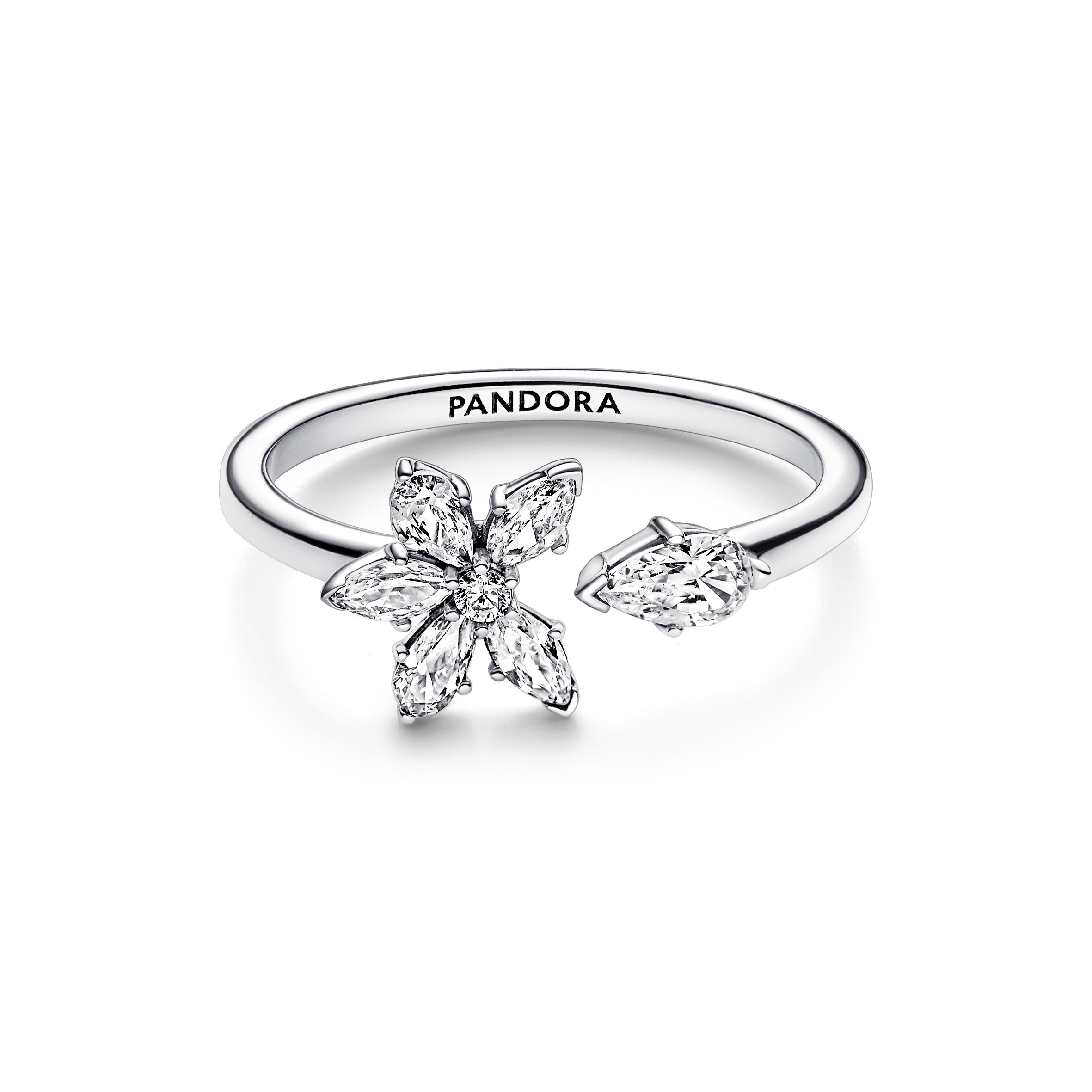 Pandora - Anello Aperto Herbarium Fiore Luminoso