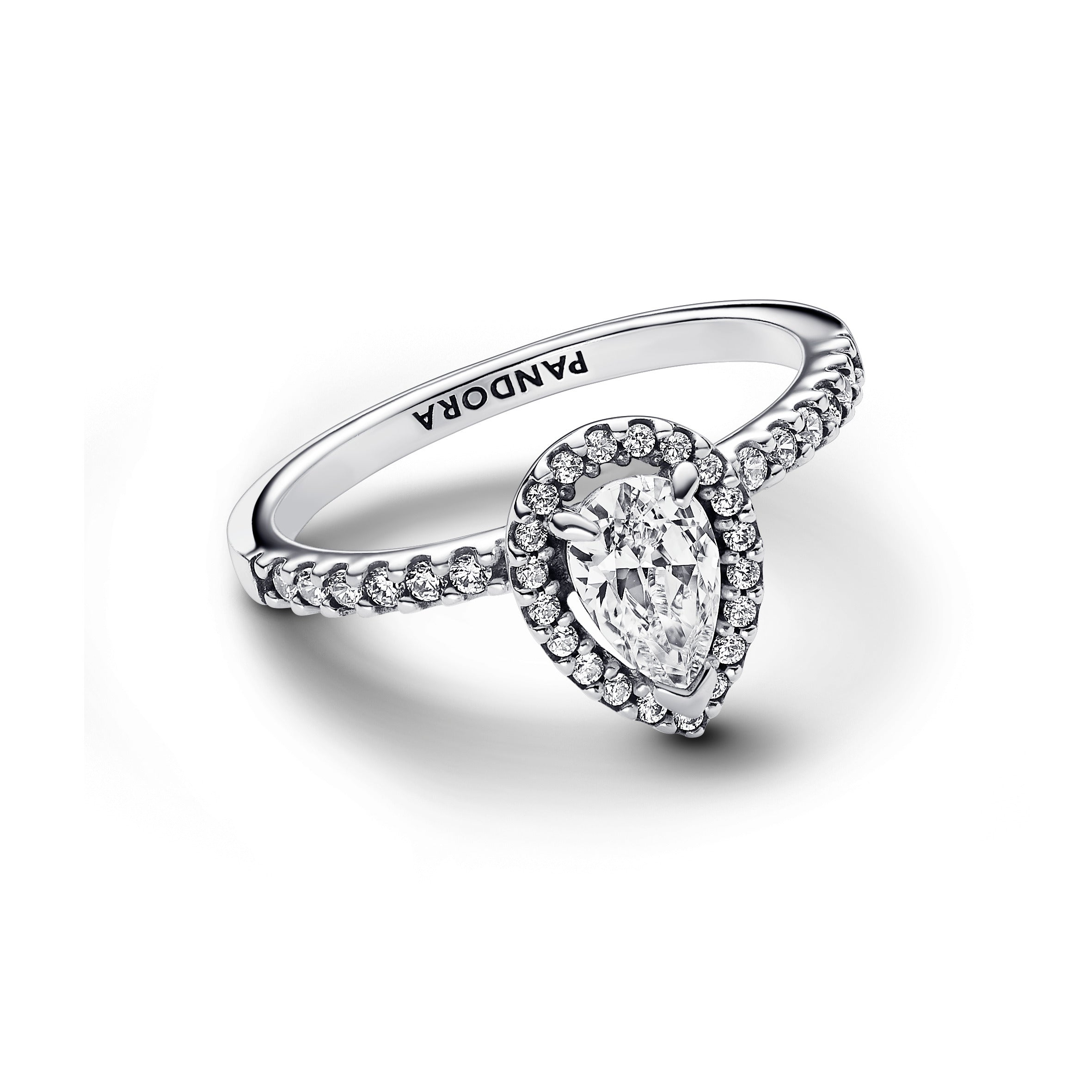 Pandora - Anello Punto Luce Goccia Piccola