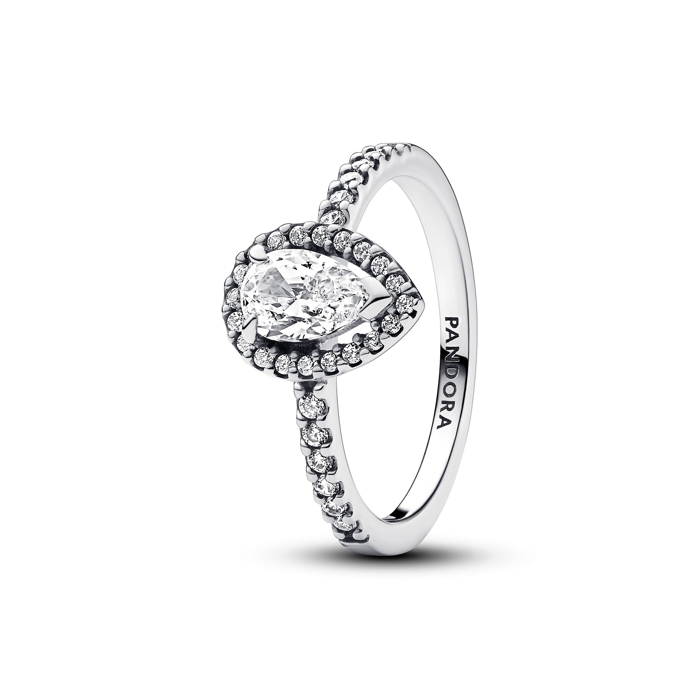 Pandora - Anello Punto Luce Goccia Piccola