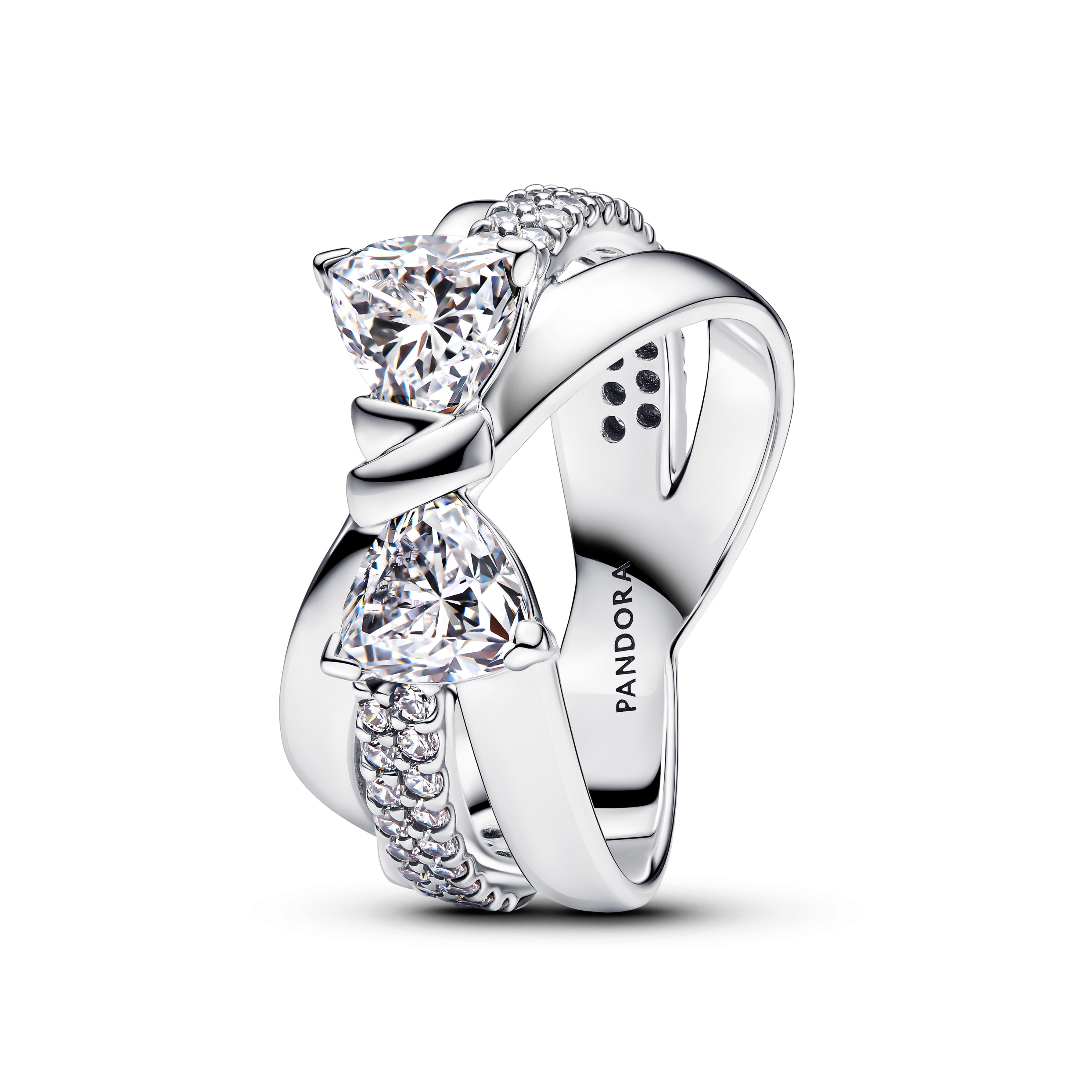 Pandora - Anello Fascia Intrecciata con Fiocco Luminoso