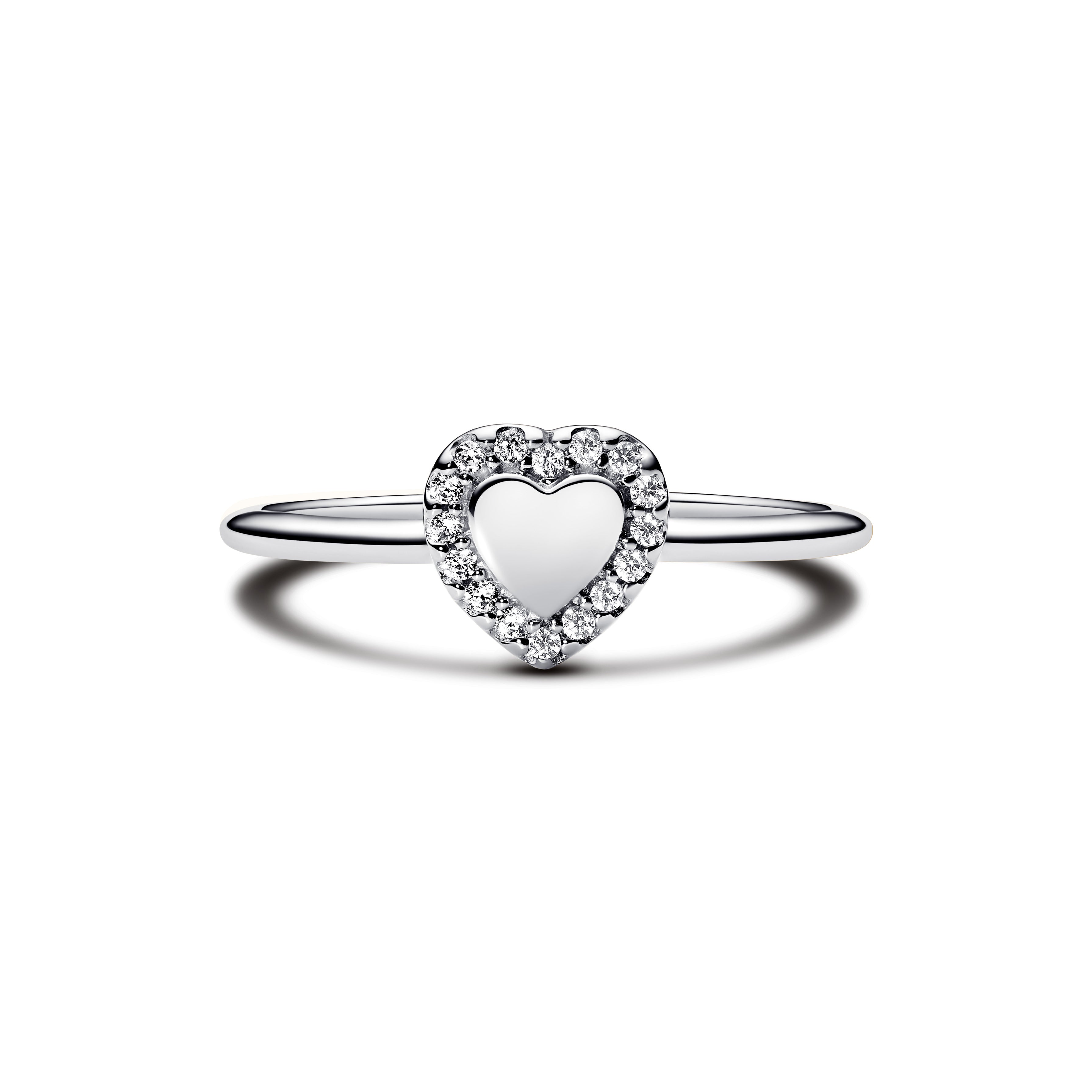 Pandora - Anello Cuore e Pavè da incidere