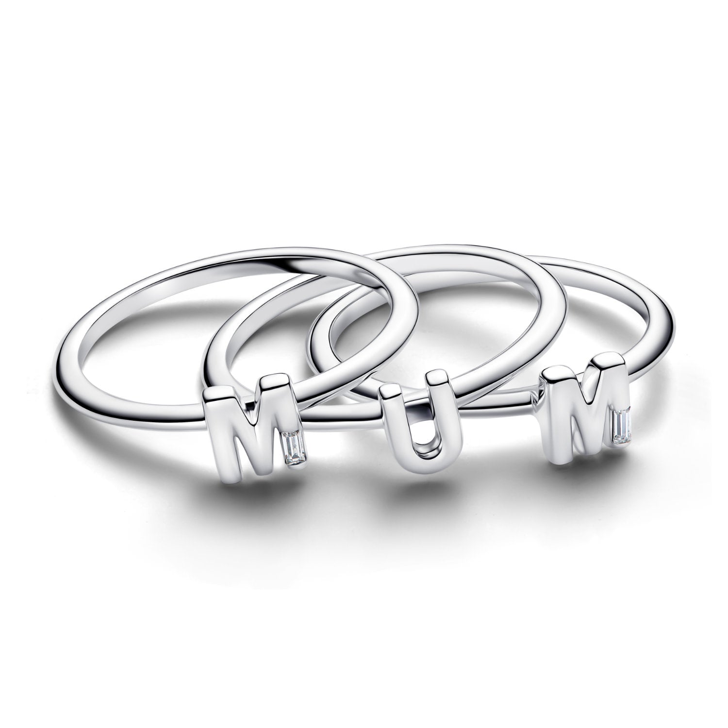 Pandora - Anello scomponibile MUM in argento sterling con zirconia cubica