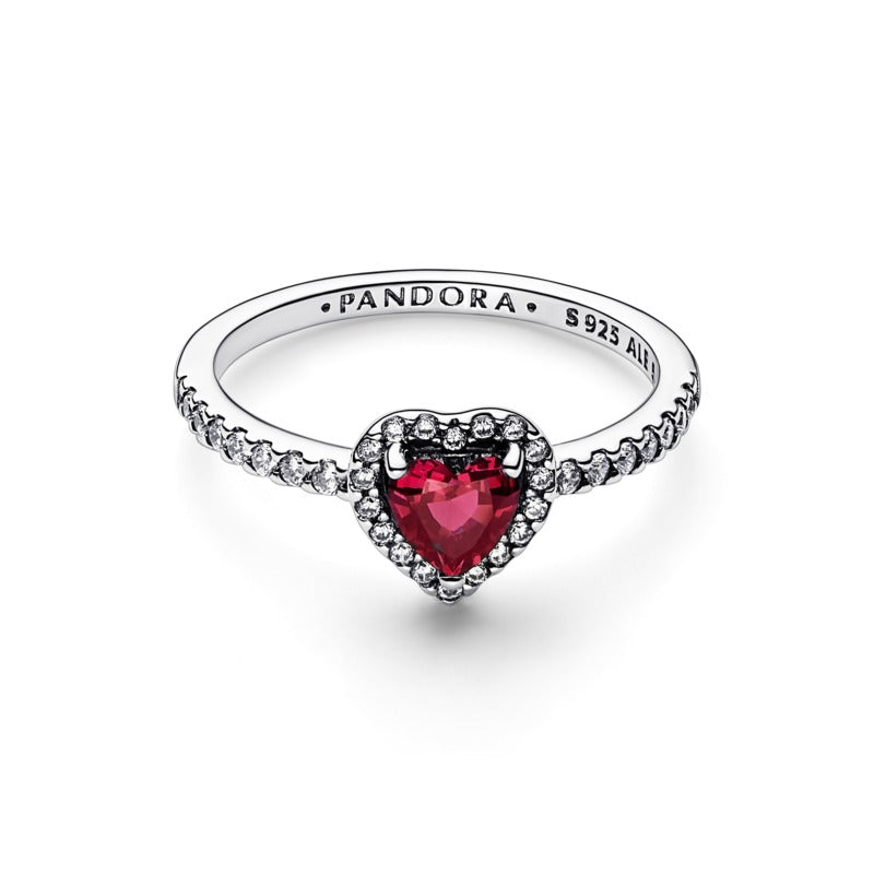 Pandora - Anello Cuore Rosso e Pavè