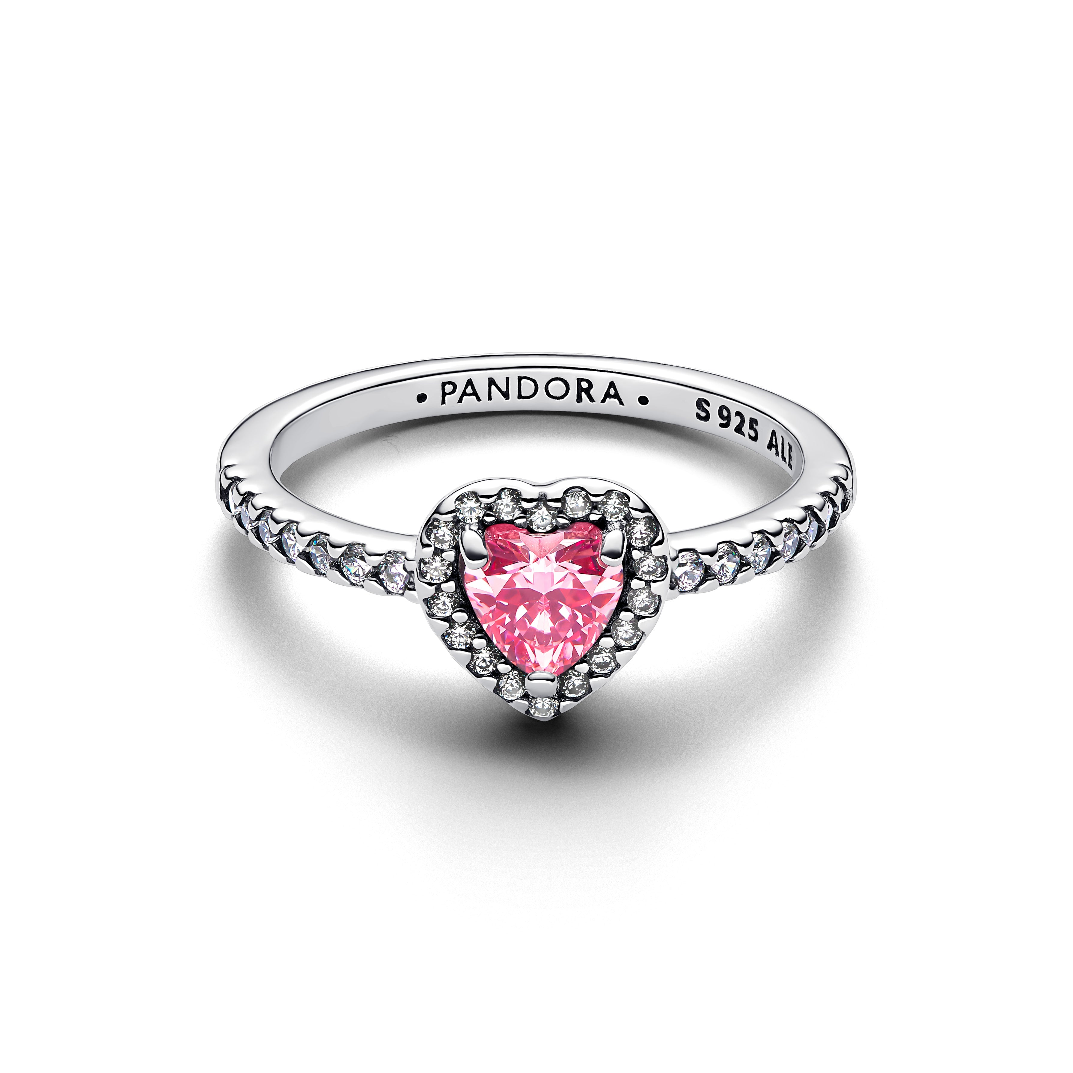 Pandora - Anello Cuore in Rilievo Rosa