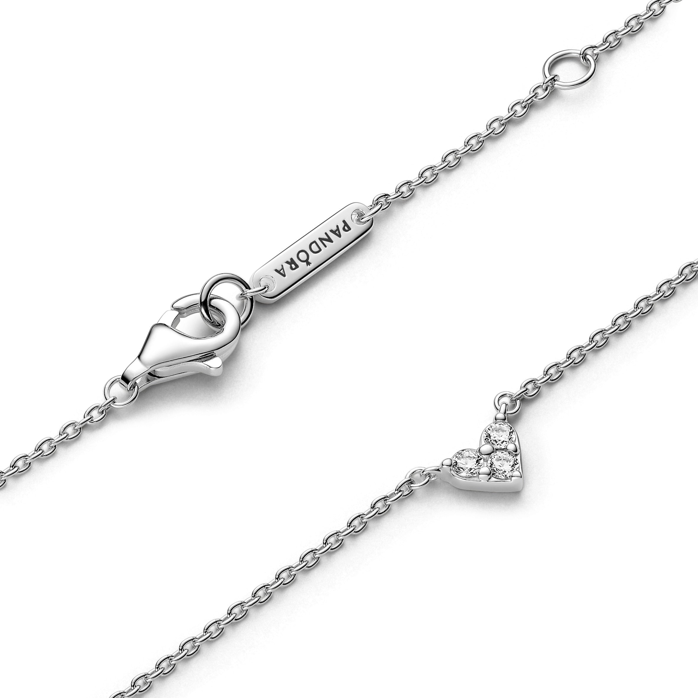 Pandora - Collana Cuore Con Tre Pietre