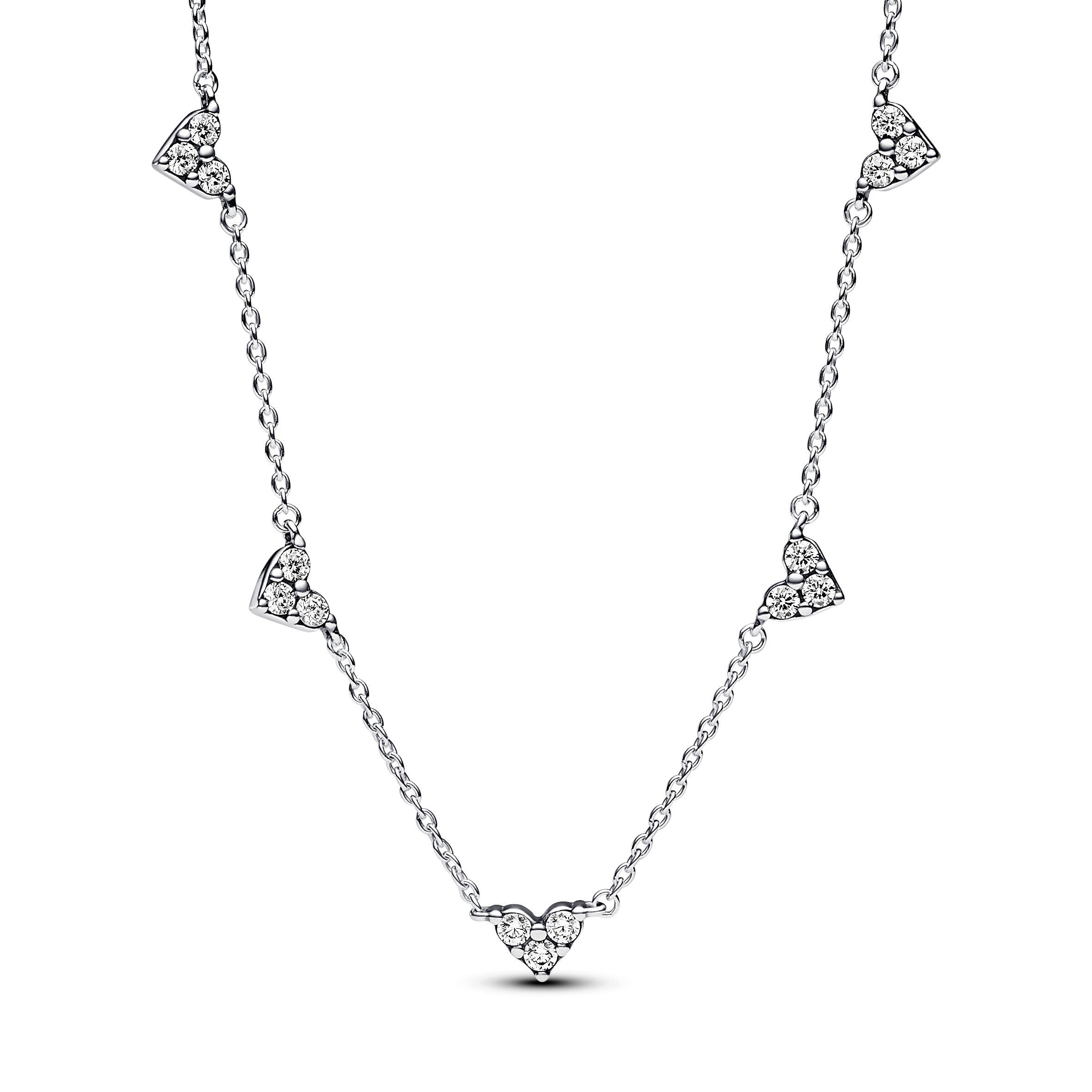 Collana Cuori con Tre Pietre