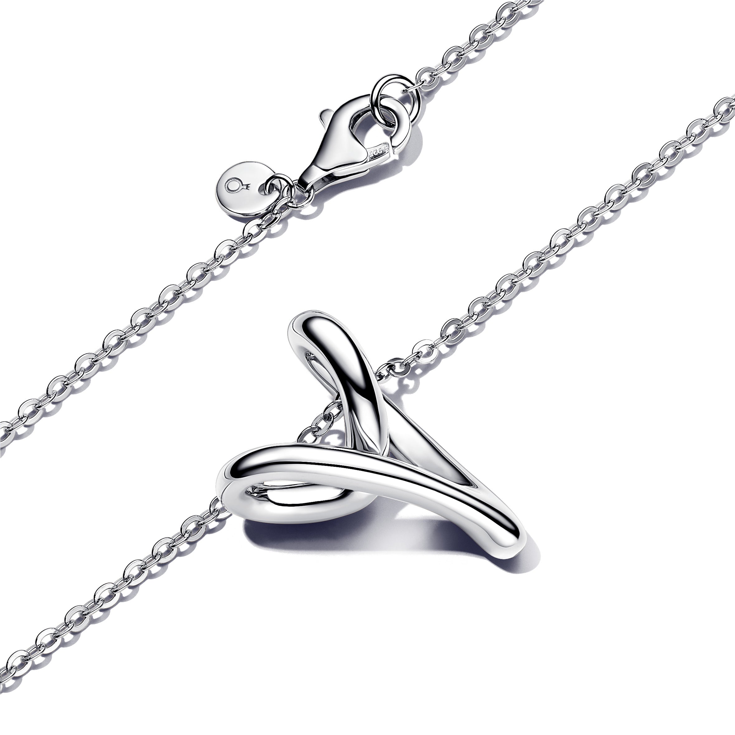 Pandora - Collana Cuore Linea Sinuosa Argento