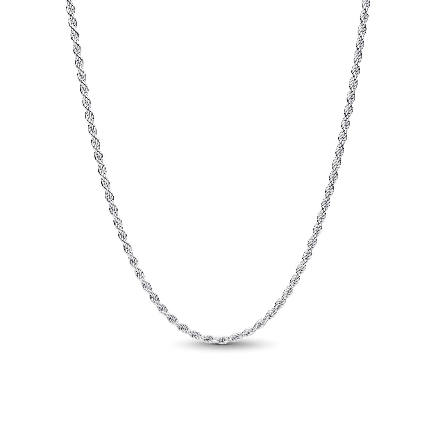 Pandora - Collana Catenina Corda Intrecciata 45cm Argento