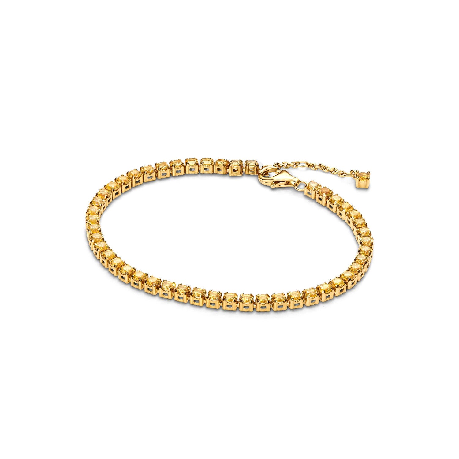 Pandora - Bracciale Tennis Cristalli Gialli finitura oro