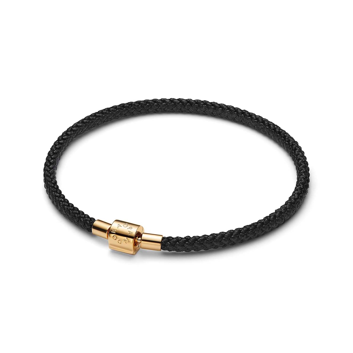 Pandora - Bracciale in Corda Nera con Chiusura a Barile