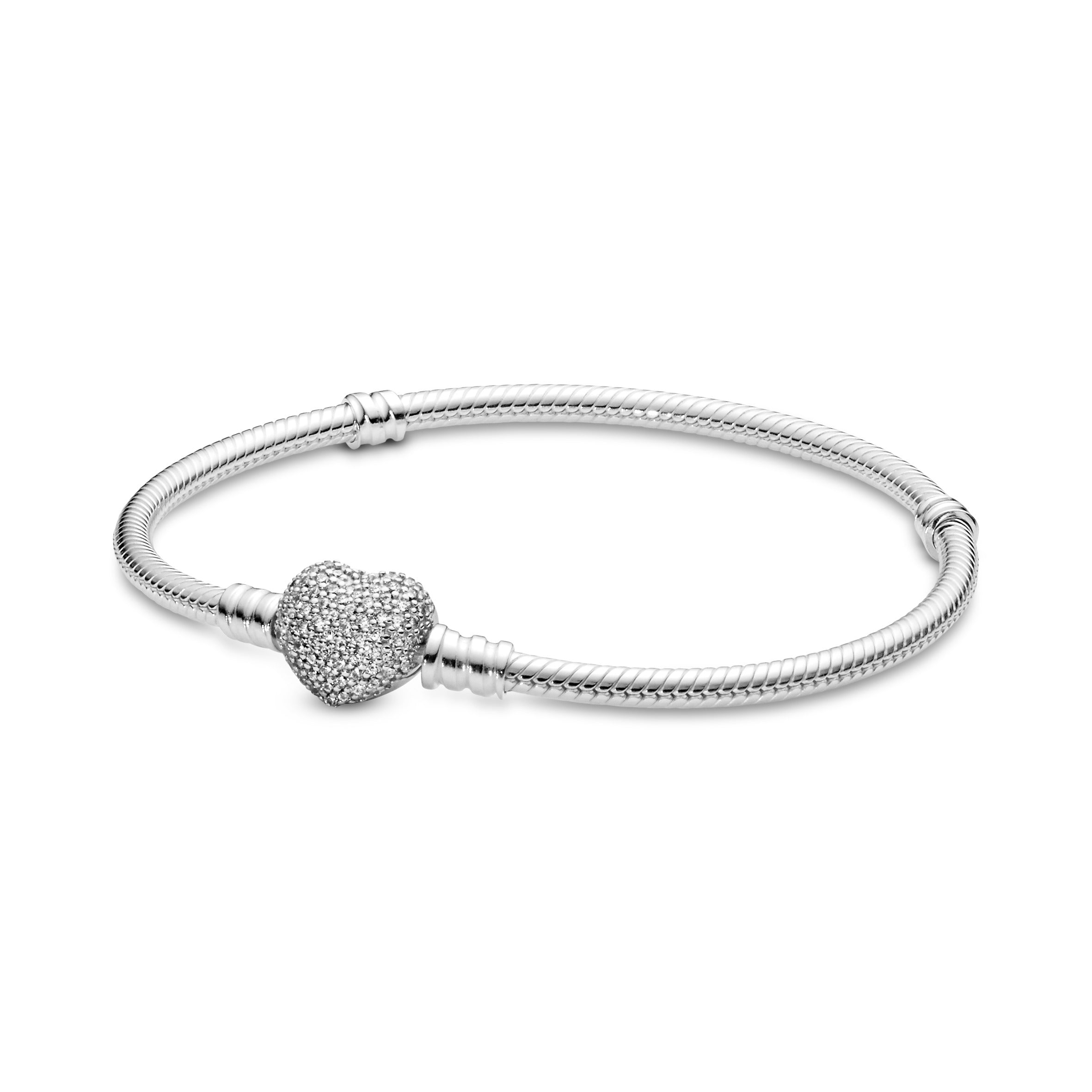 Pandora - Bracciale Moments con Chiusura a Cuore Pavè