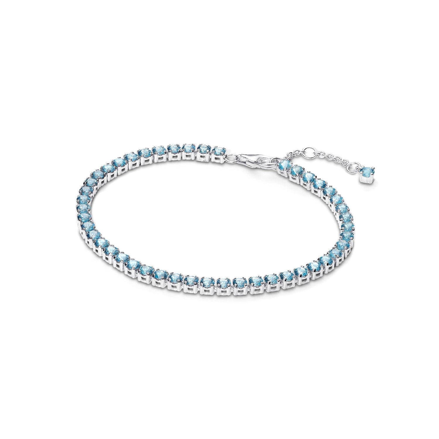 Pandora - Bracciale Tennis Cristalli Azzurri Argento