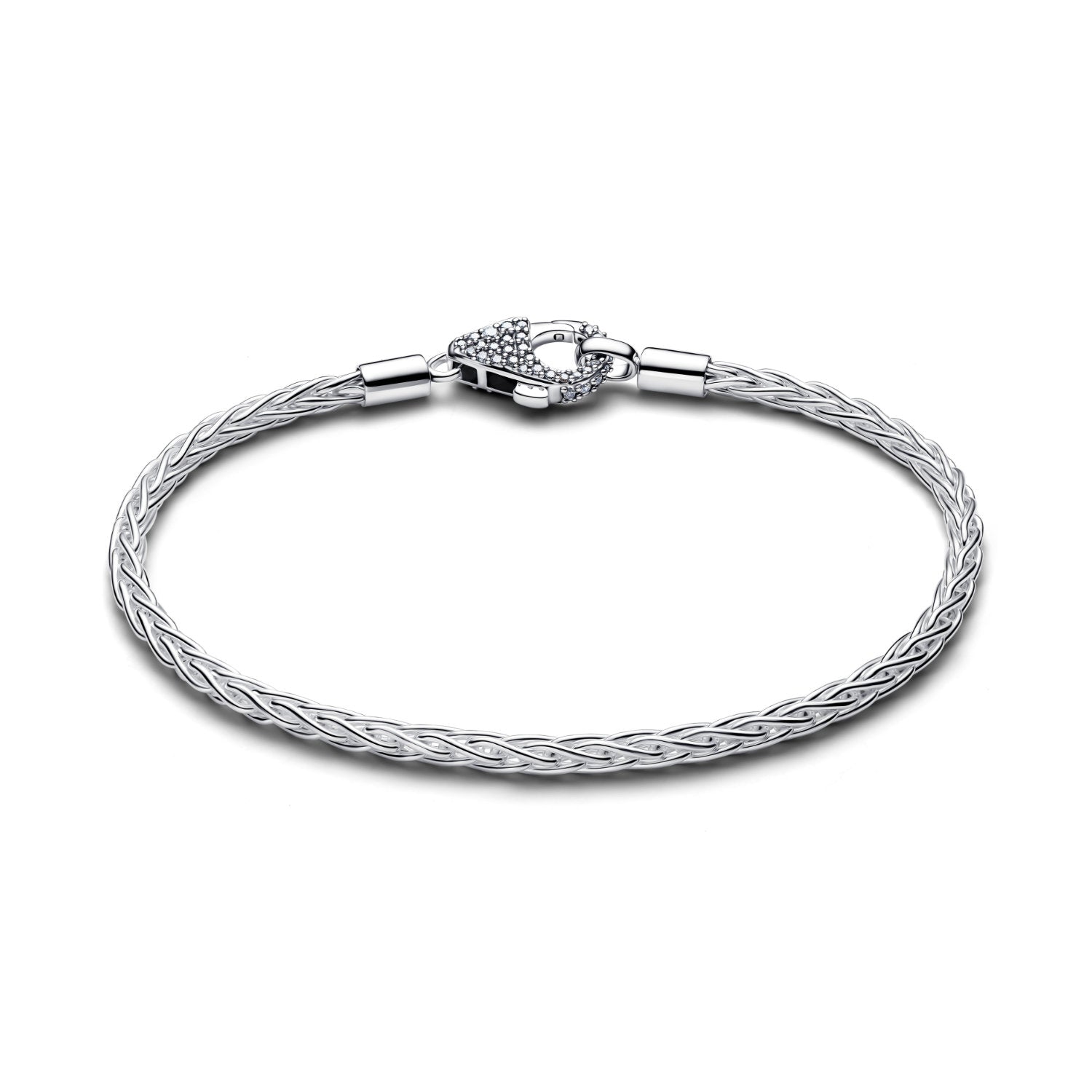 Pandora - Bracciale Maglia Coda di Volpe con Chiusura Pavè