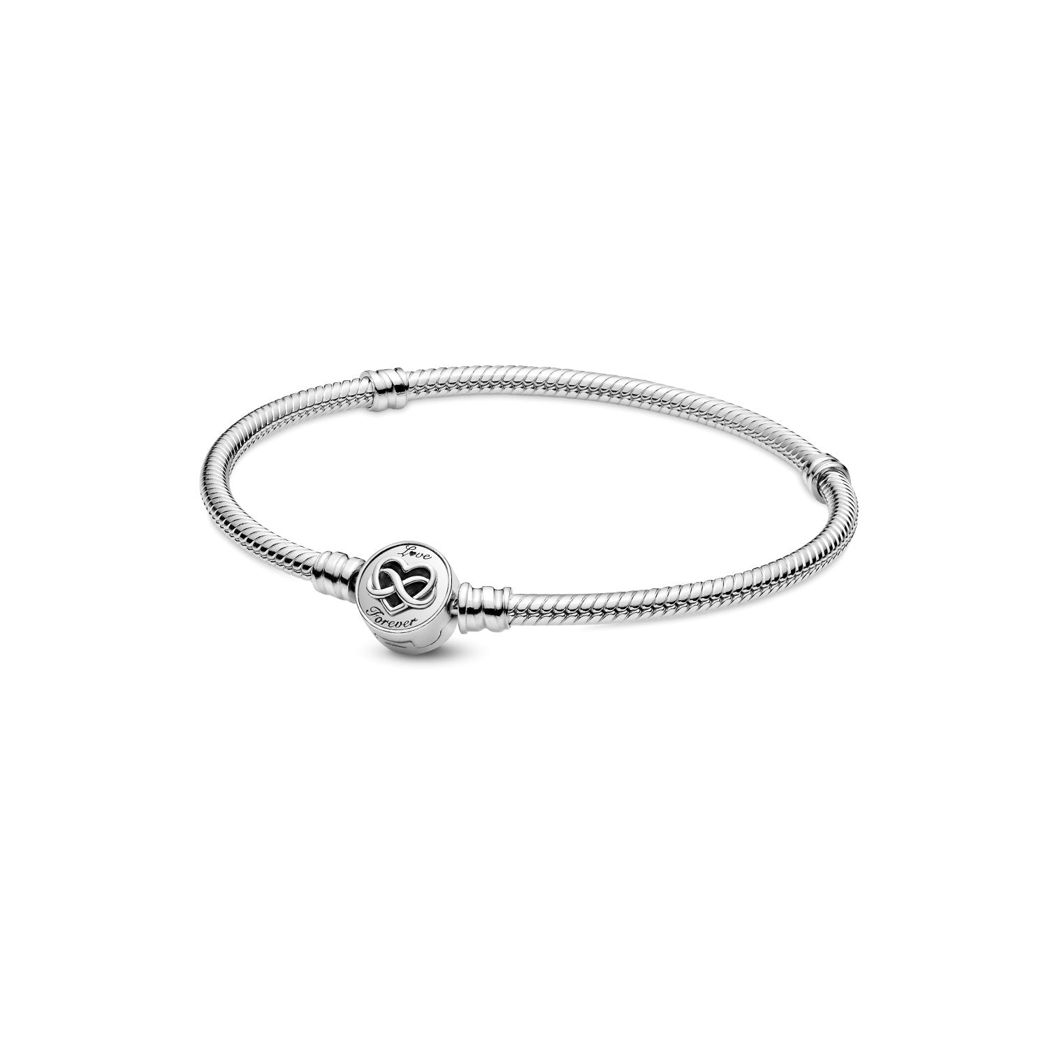 Pandora - Bracciale Pandora Moments con maglia snake e chiusura cuore