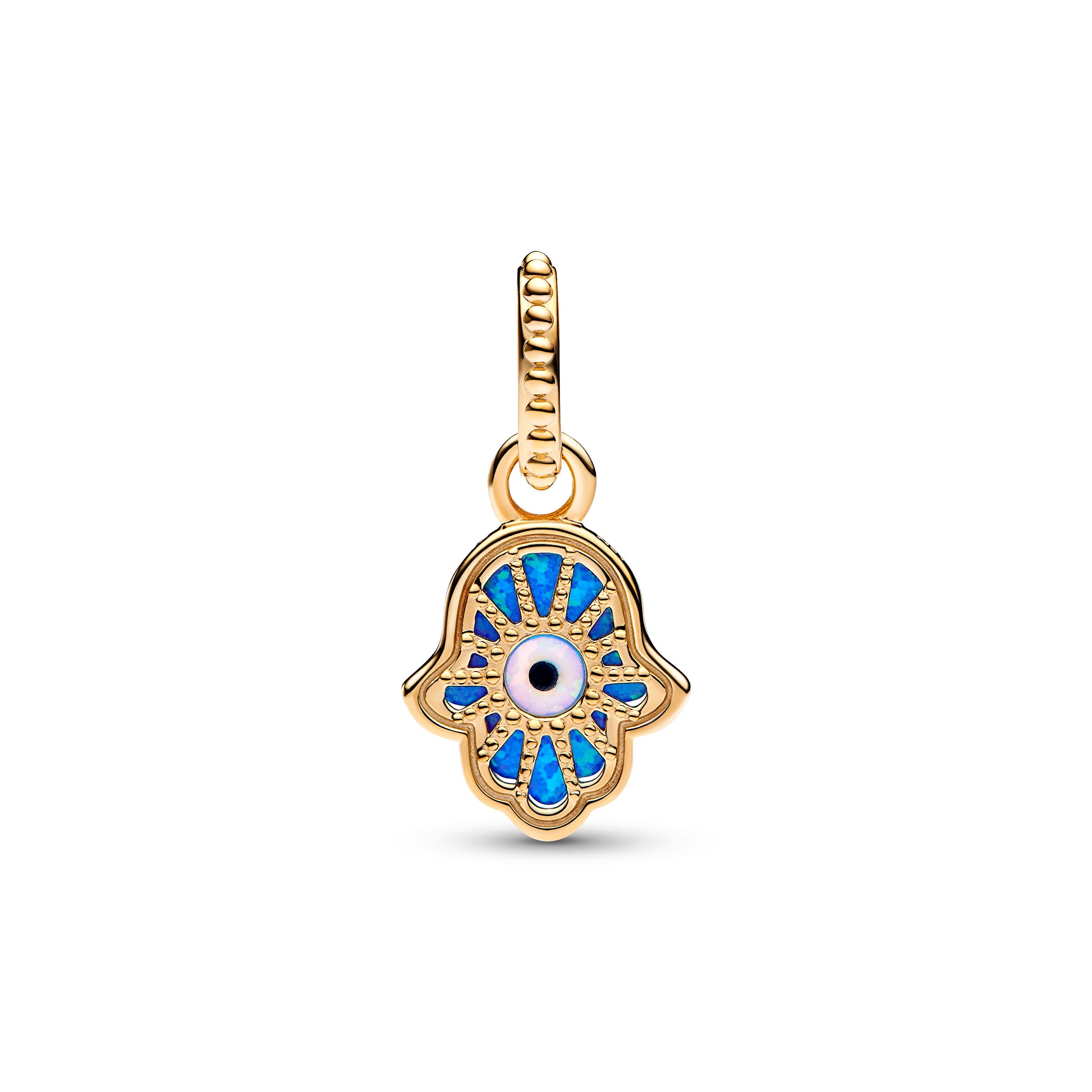 Pendente Mano di Fatima Opale Blu