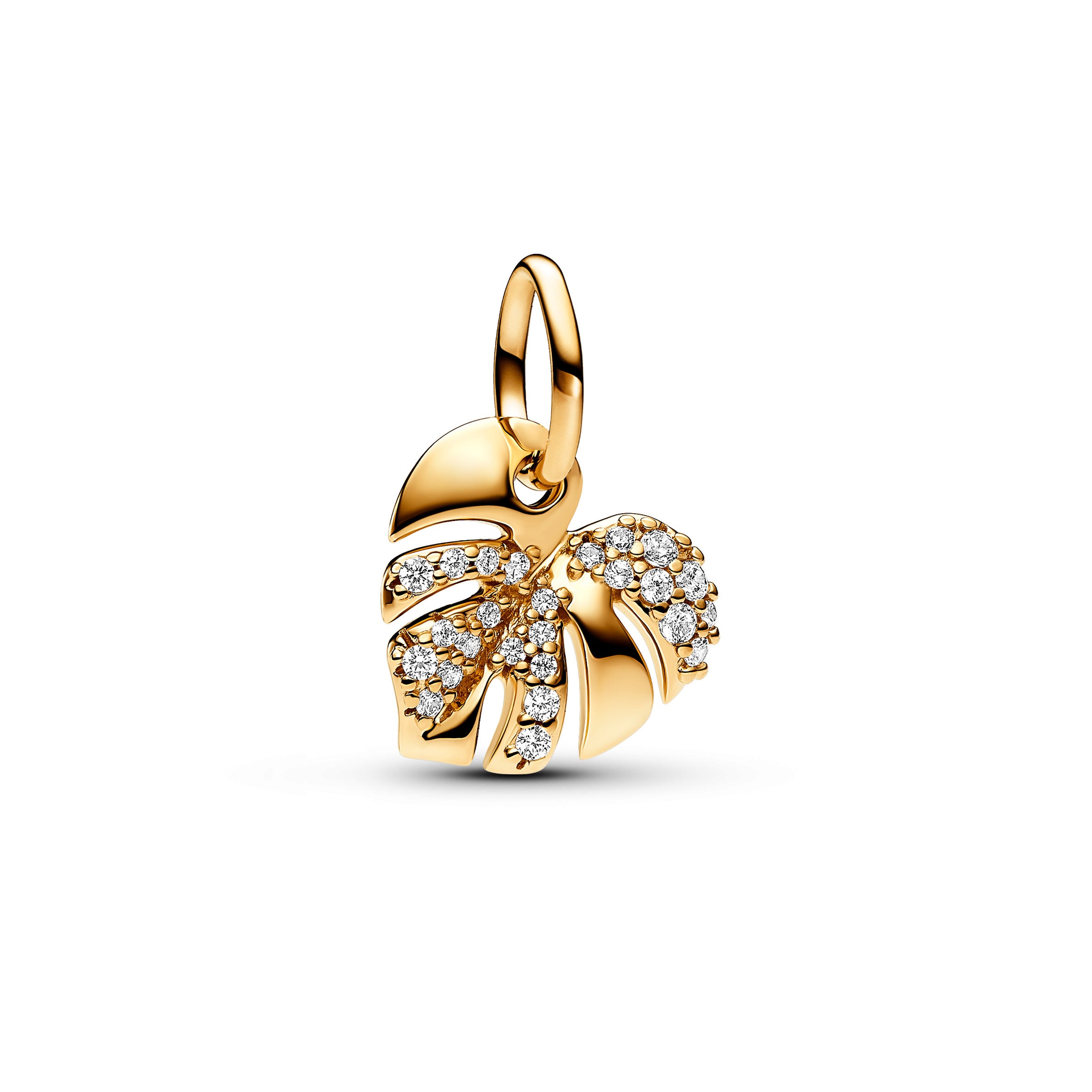 Pandora - Charm Pendente Foglia di Monstera Scintillante