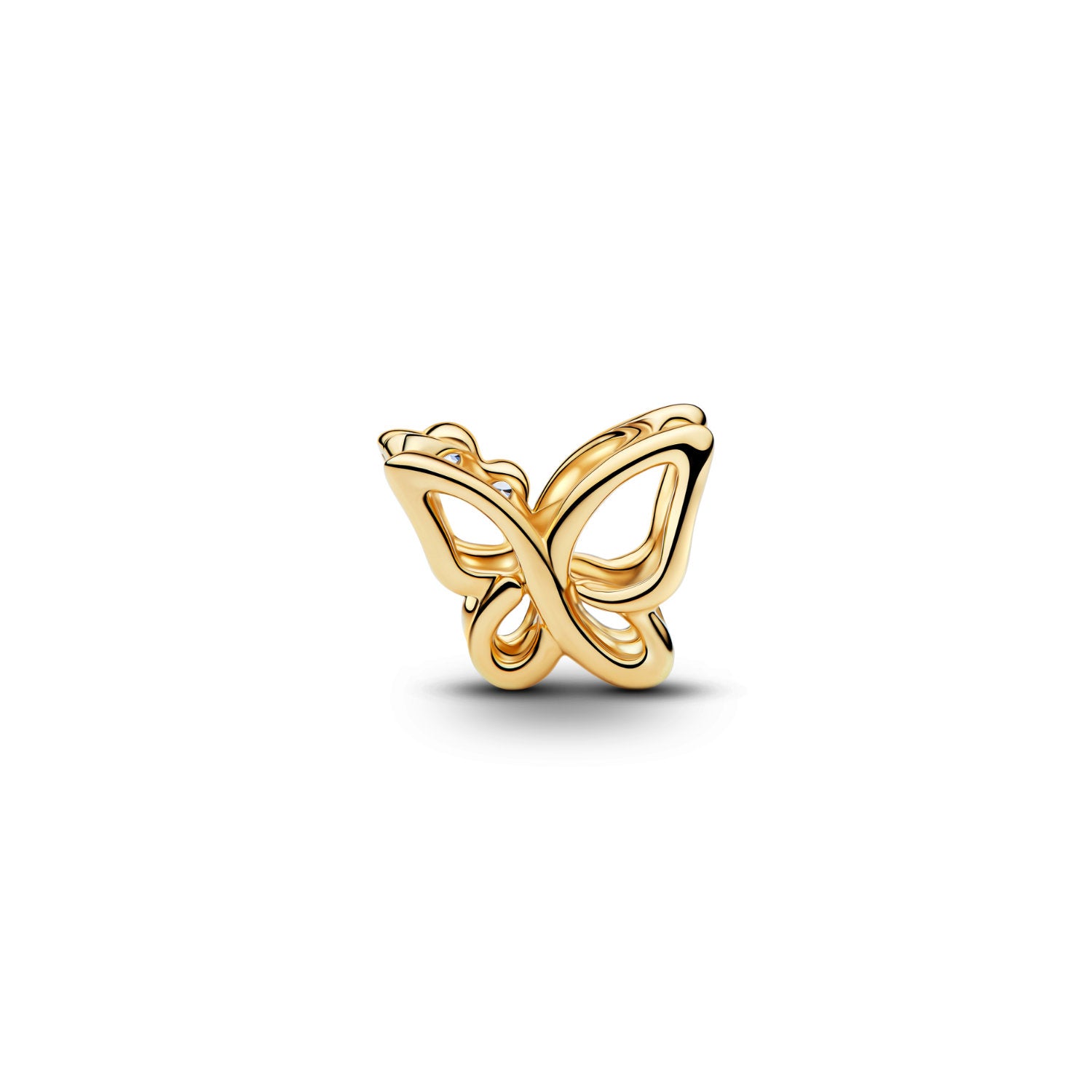 Pandora - Charm a farfalla placcato oro con zirconia cubica trasparente